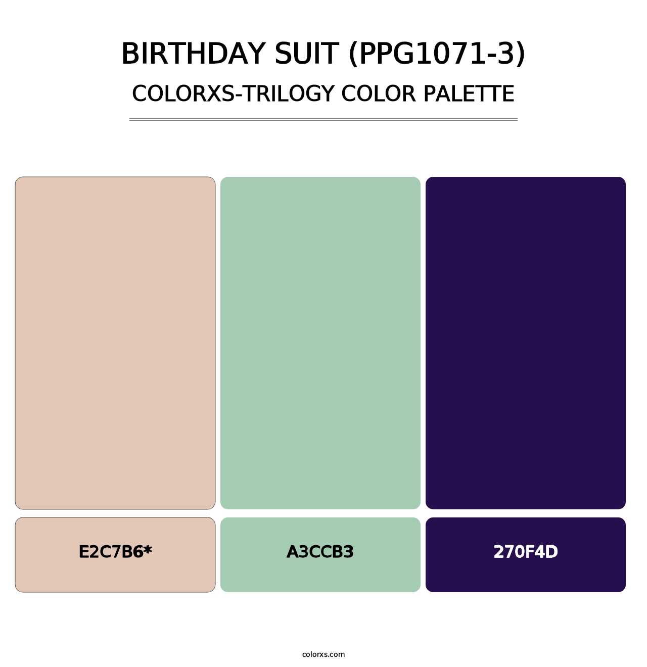 Birthday Suit (PPG1071-3) - Colorxs Trilogy Palette