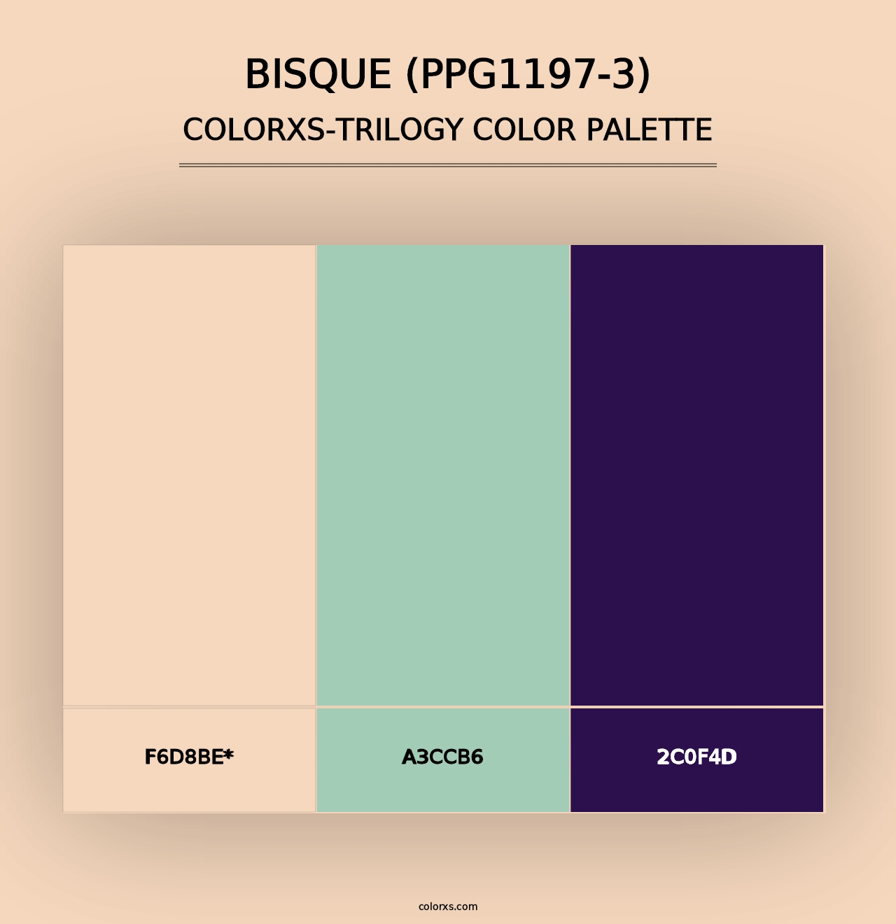 Bisque (PPG1197-3) - Colorxs Trilogy Palette