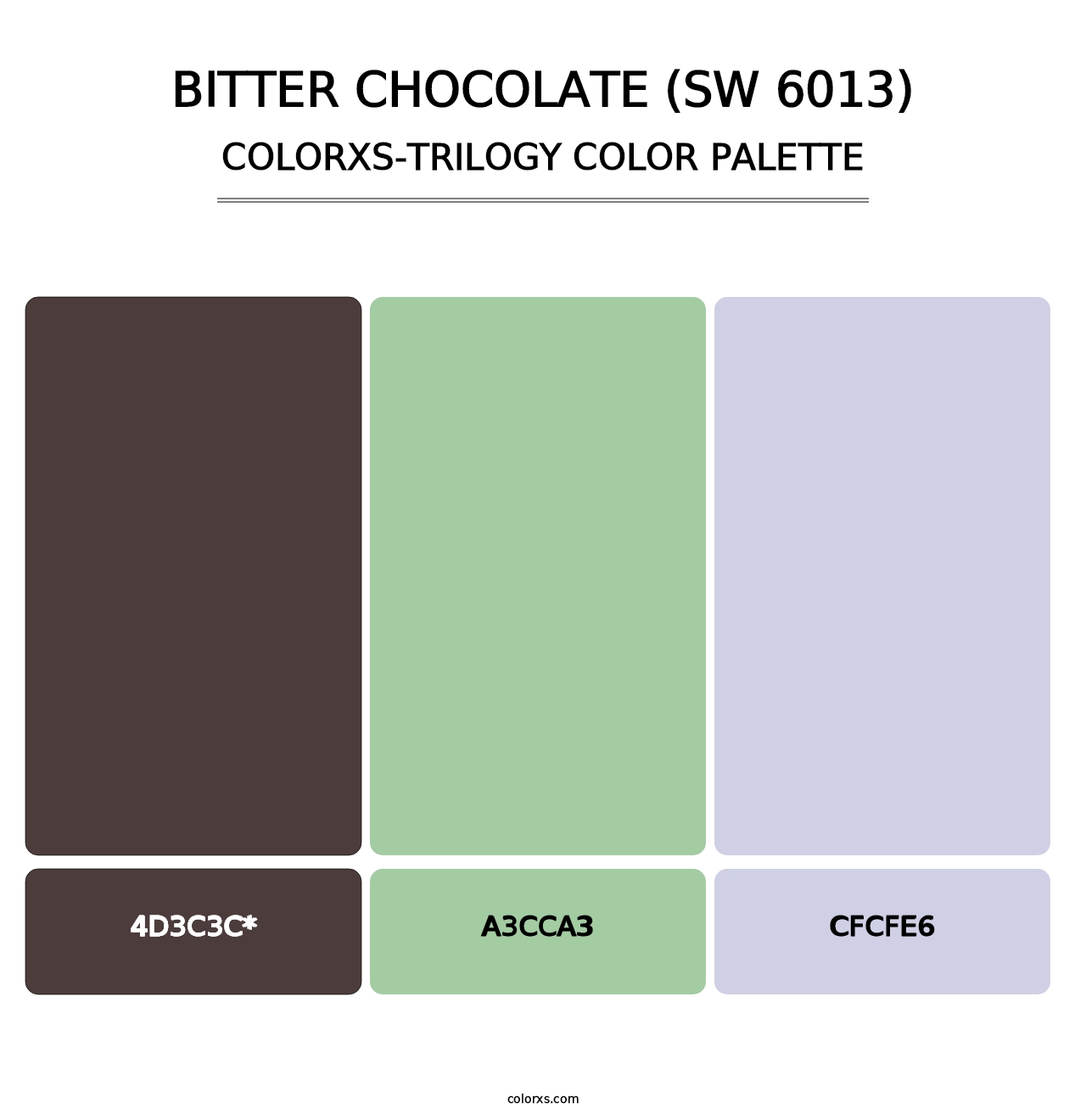 Bitter Chocolate (SW 6013) - Colorxs Trilogy Palette