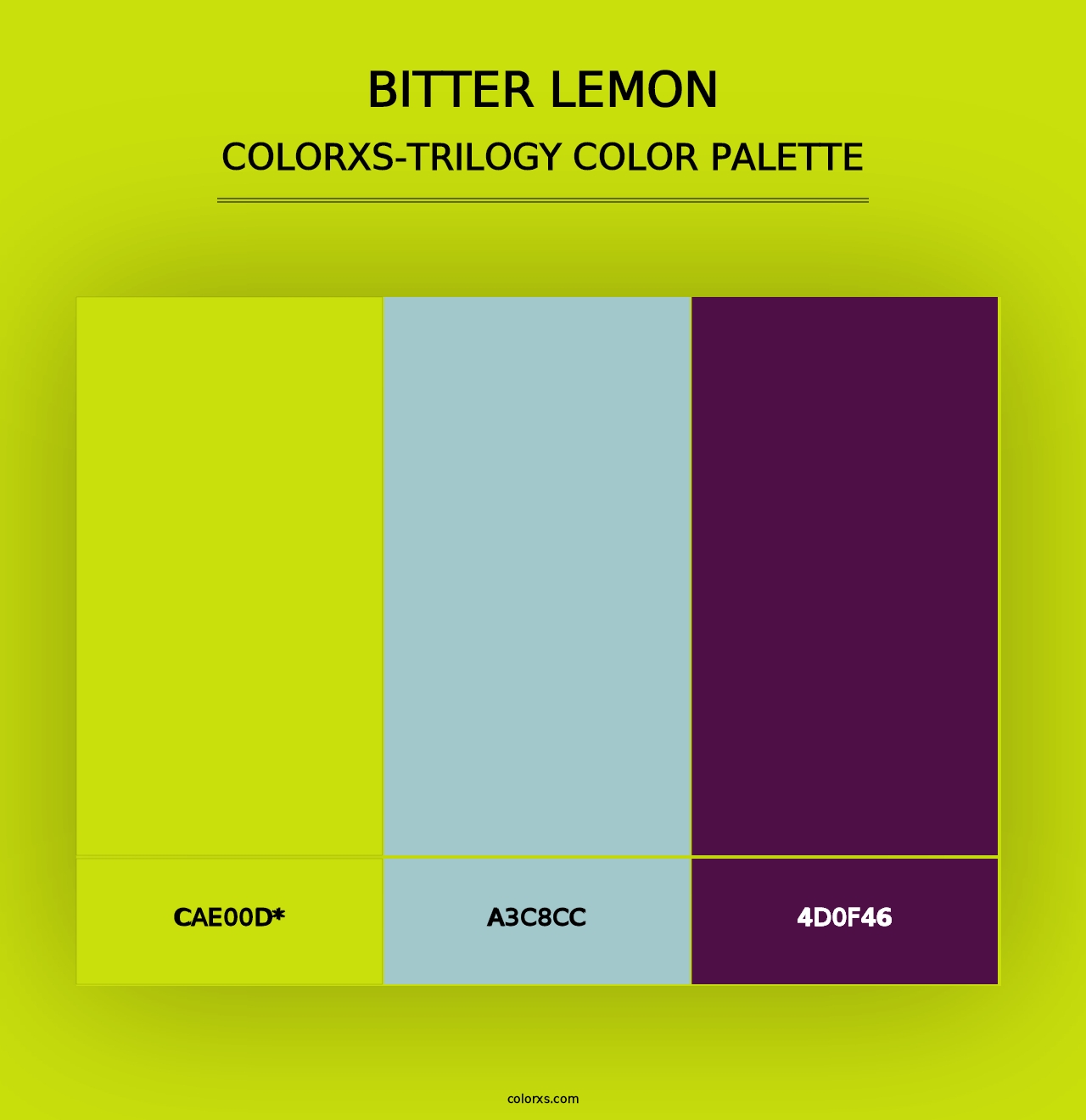 Bitter Lemon - Colorxs Trilogy Palette