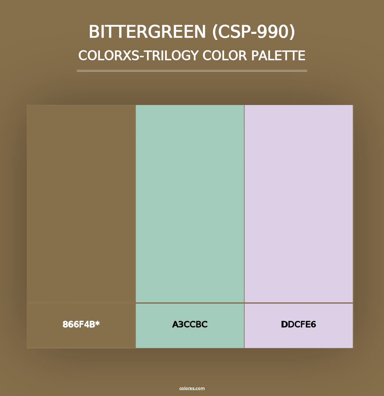 Bittergreen (CSP-990) - Colorxs Trilogy Palette