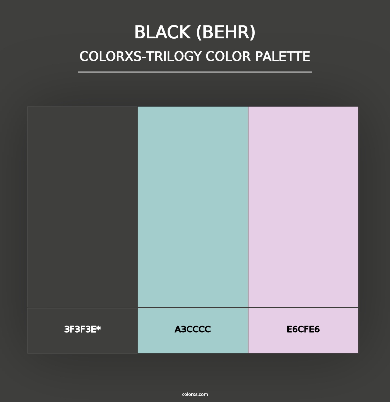 Black (Behr) - Colorxs Trilogy Palette