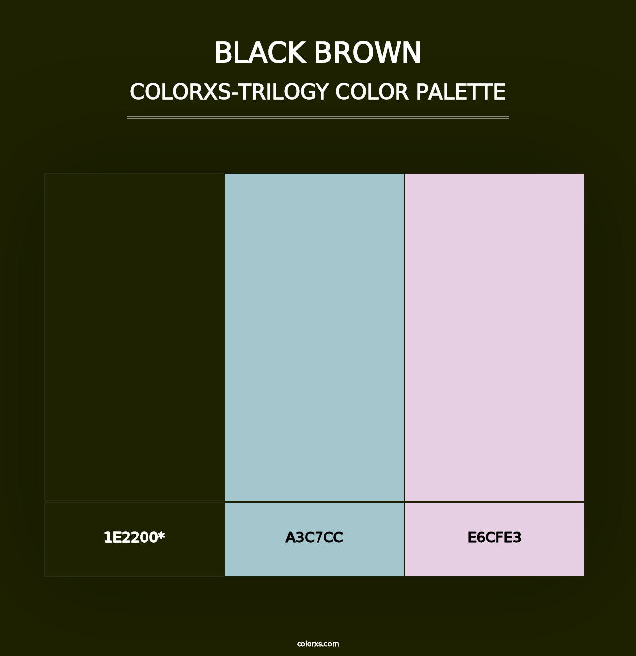 Black Brown - Colorxs Trilogy Palette