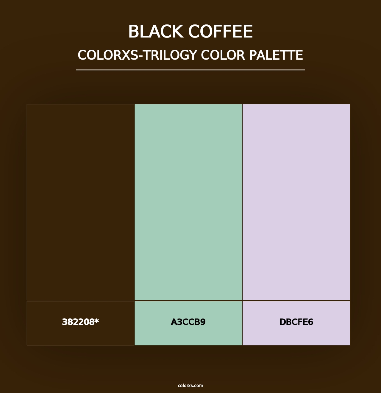 Black Coffee - Colorxs Trilogy Palette