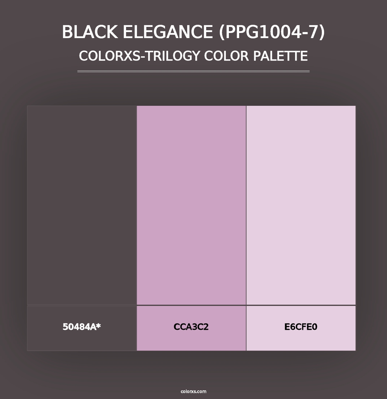 Black Elegance (PPG1004-7) - Colorxs Trilogy Palette