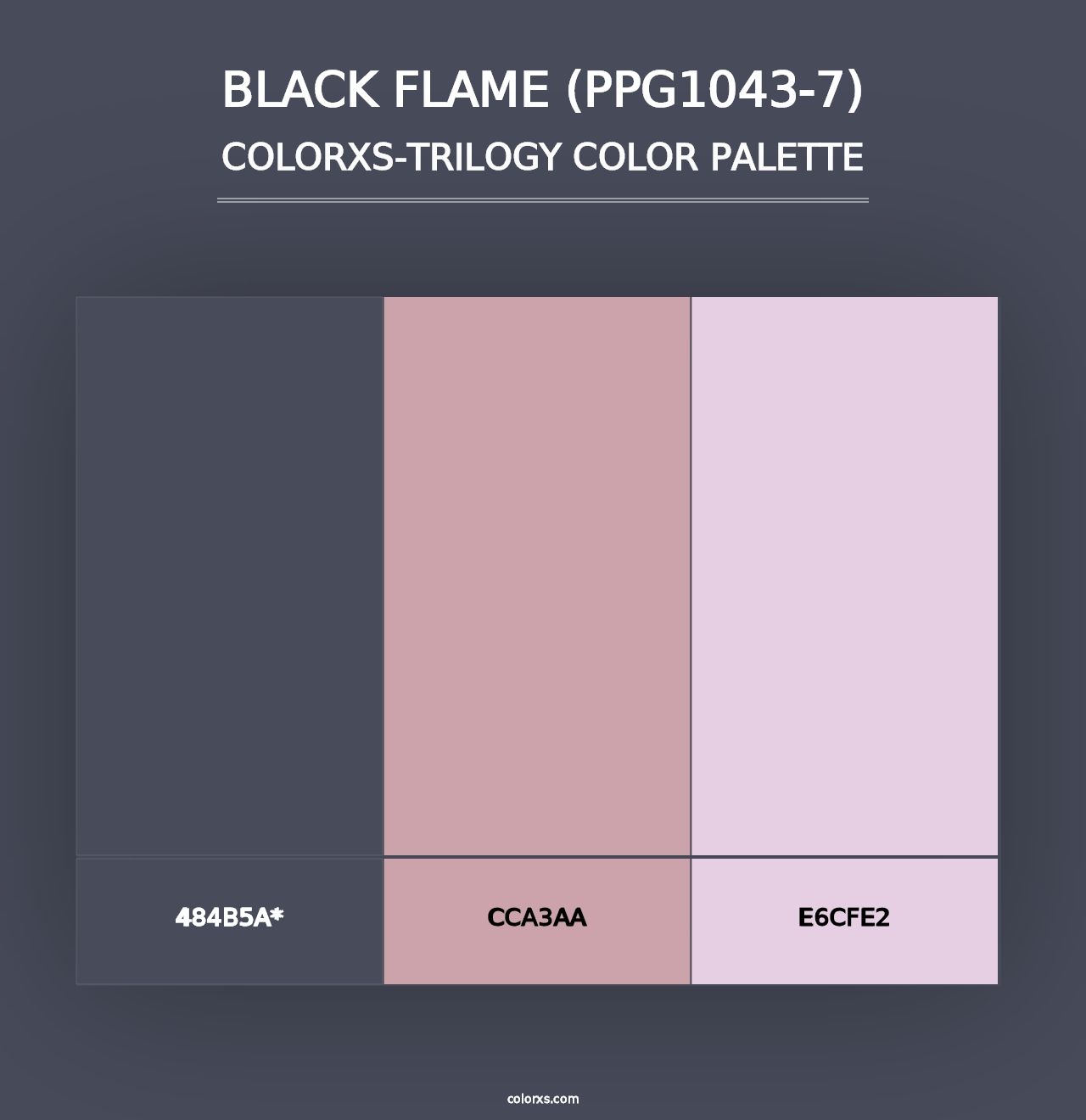 Black Flame (PPG1043-7) - Colorxs Trilogy Palette