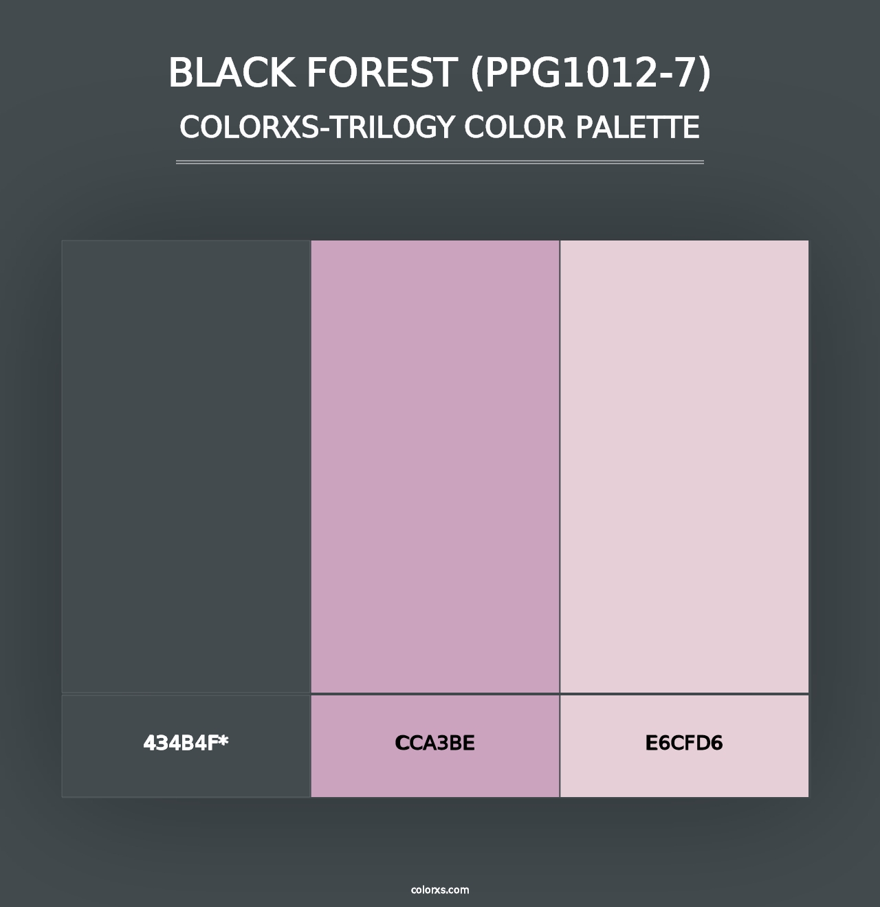 Black Forest (PPG1012-7) - Colorxs Trilogy Palette