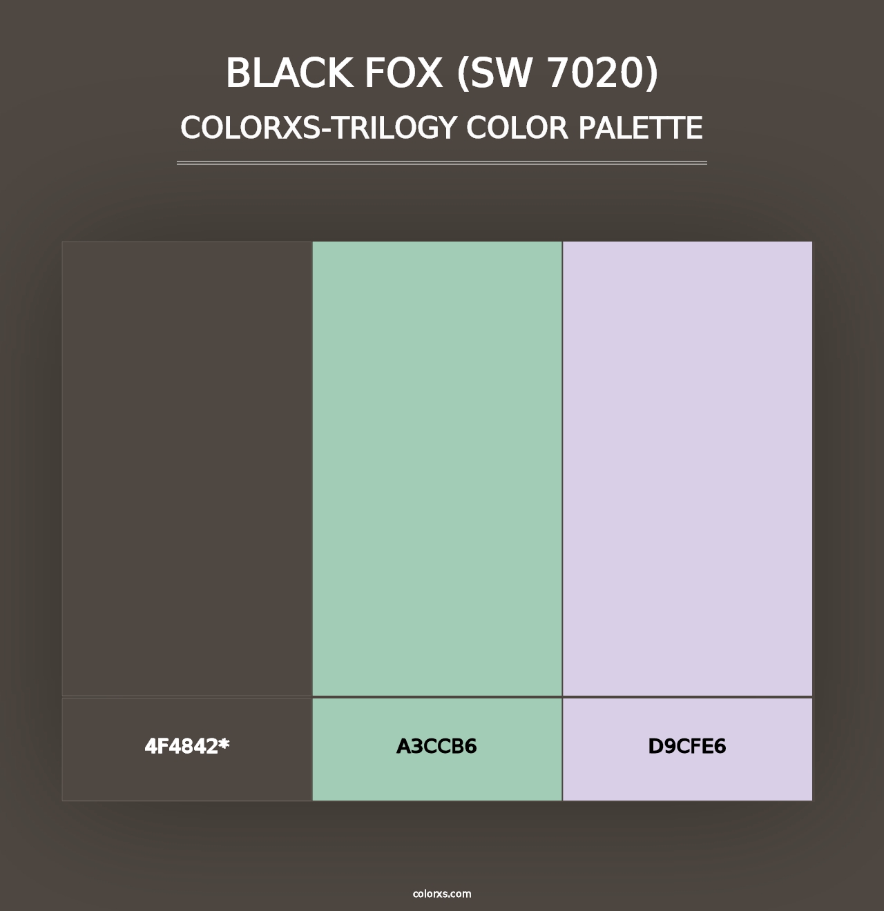 Black Fox (SW 7020) - Colorxs Trilogy Palette