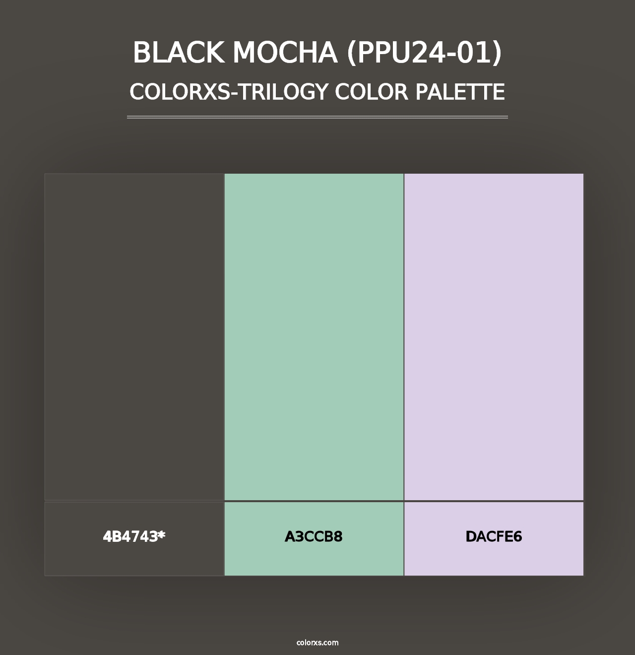 Black Mocha (PPU24-01) - Colorxs Trilogy Palette