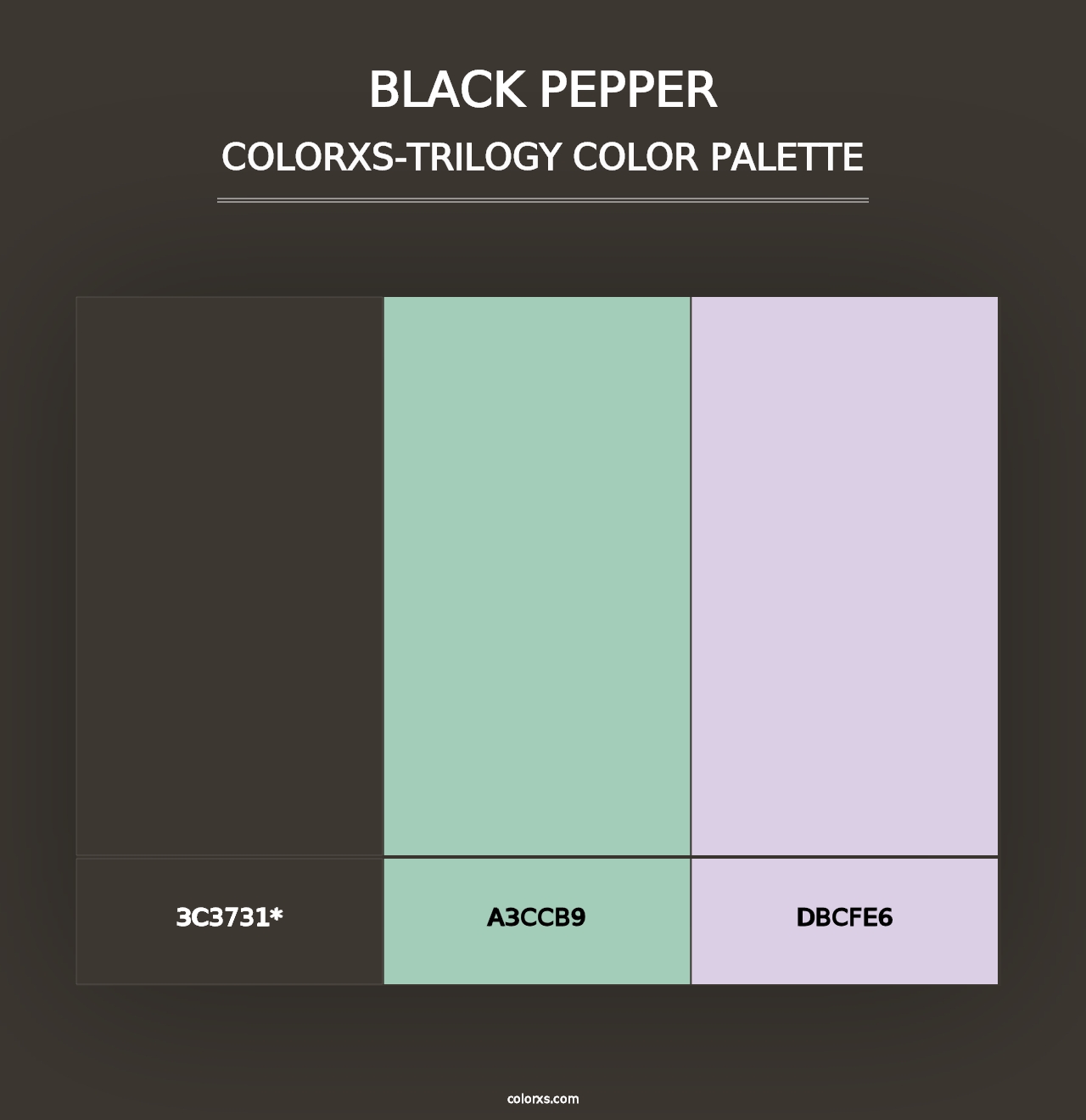 Black Pepper - Colorxs Trilogy Palette