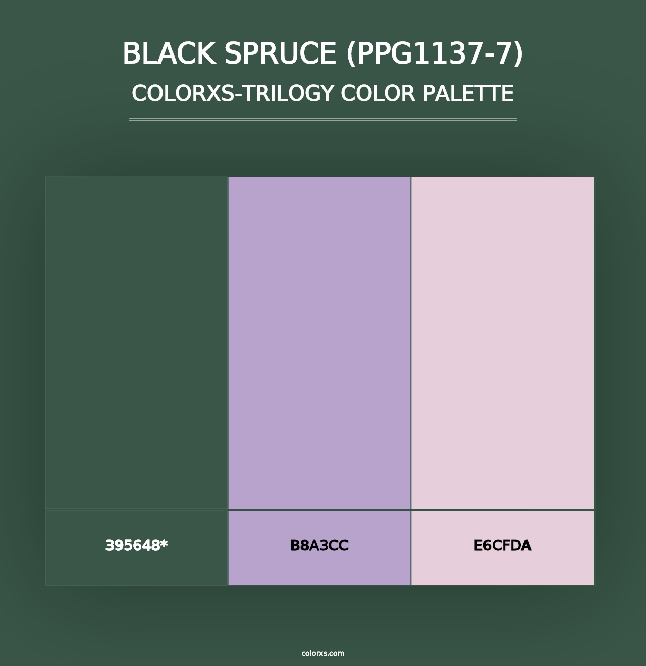 Black Spruce (PPG1137-7) - Colorxs Trilogy Palette