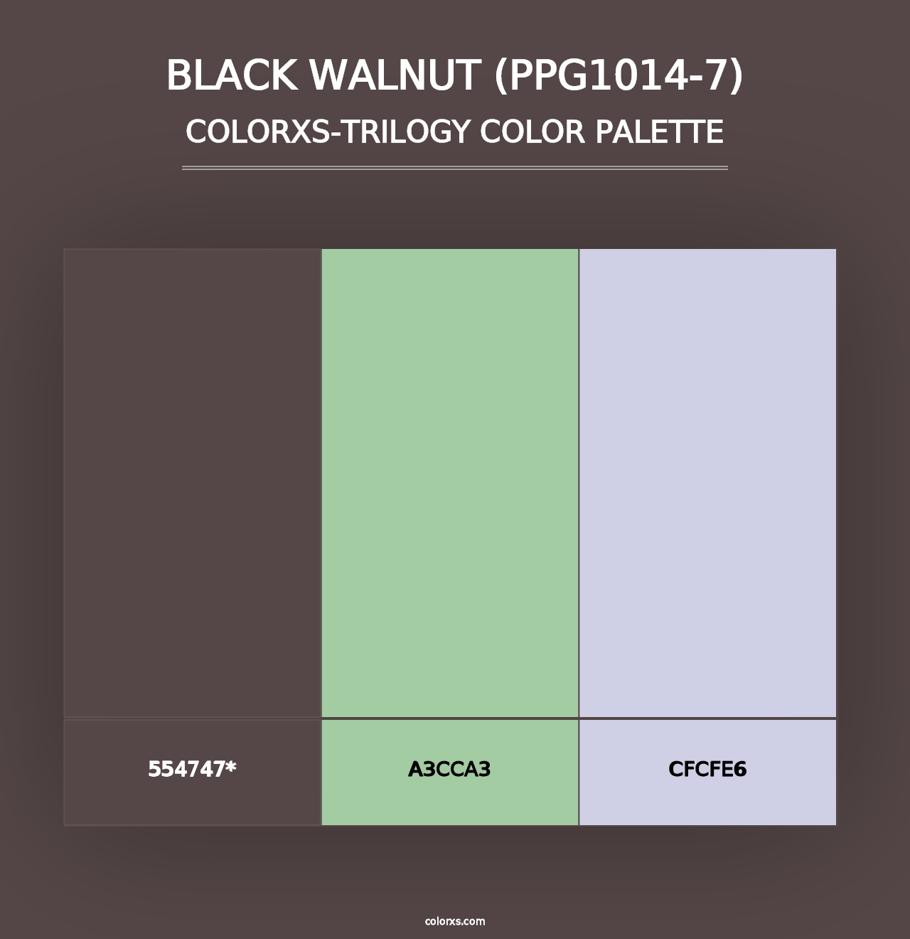 Black Walnut (PPG1014-7) - Colorxs Trilogy Palette