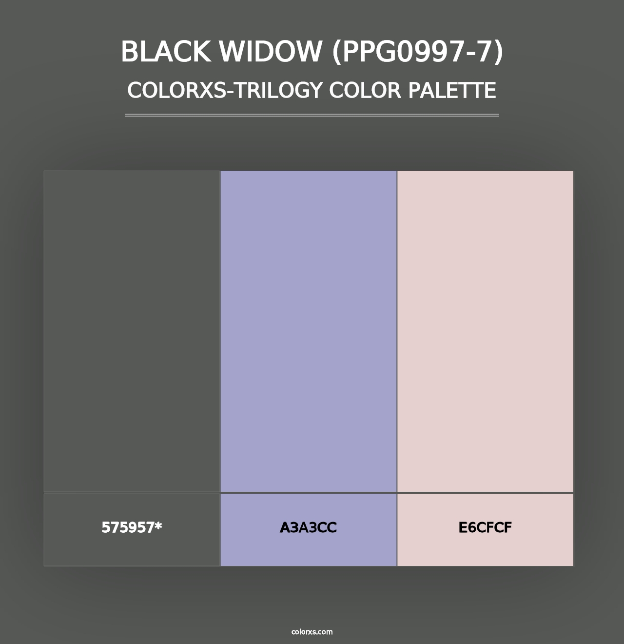 Black Widow (PPG0997-7) - Colorxs Trilogy Palette