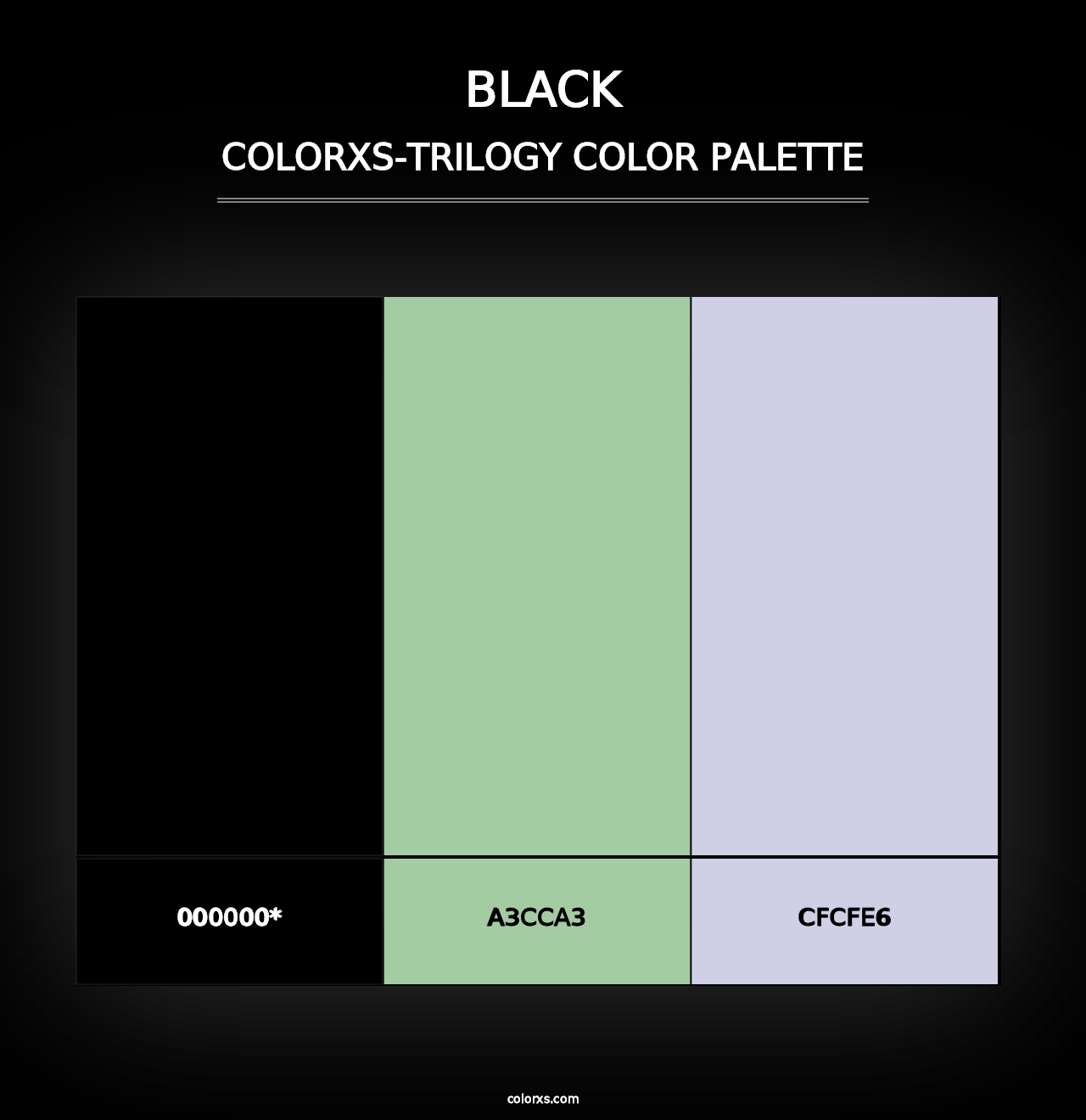 Black - Colorxs Trilogy Palette