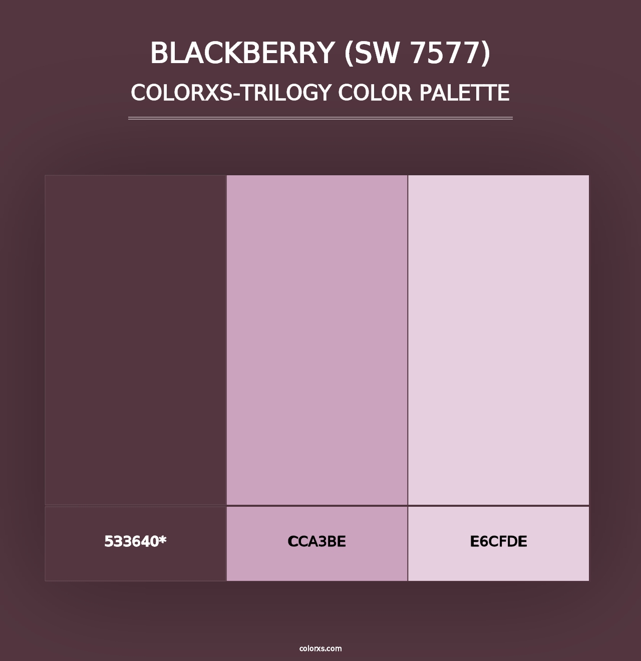 Blackberry (SW 7577) - Colorxs Trilogy Palette