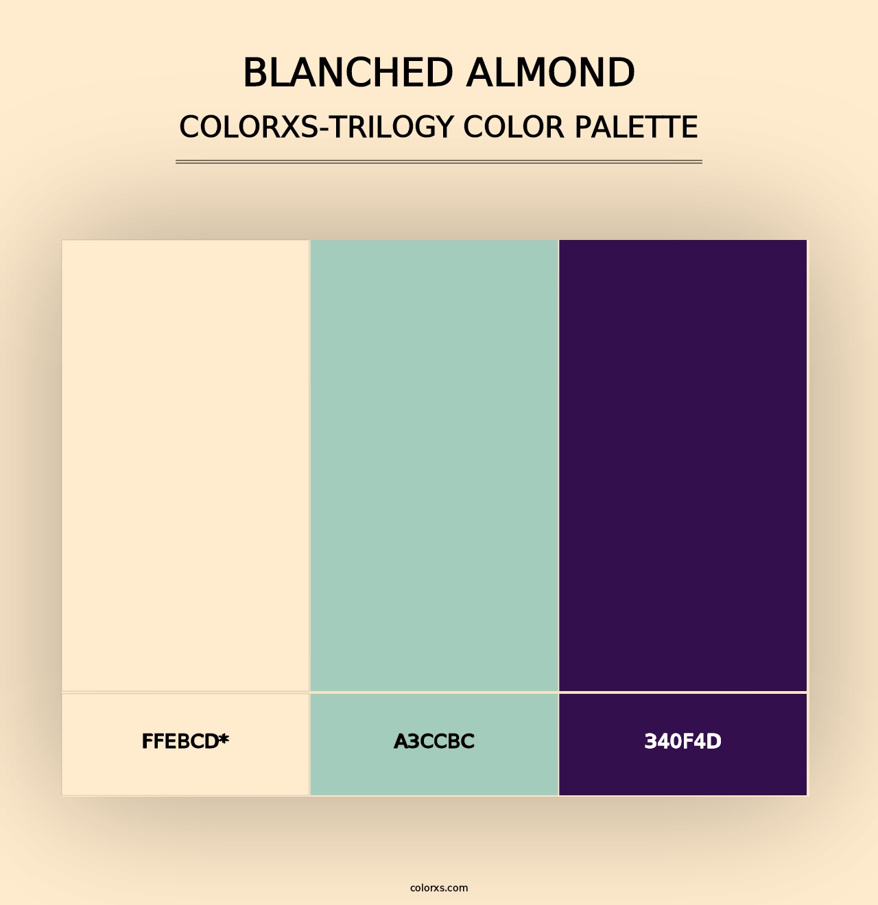 Blanched Almond - Colorxs Trilogy Palette