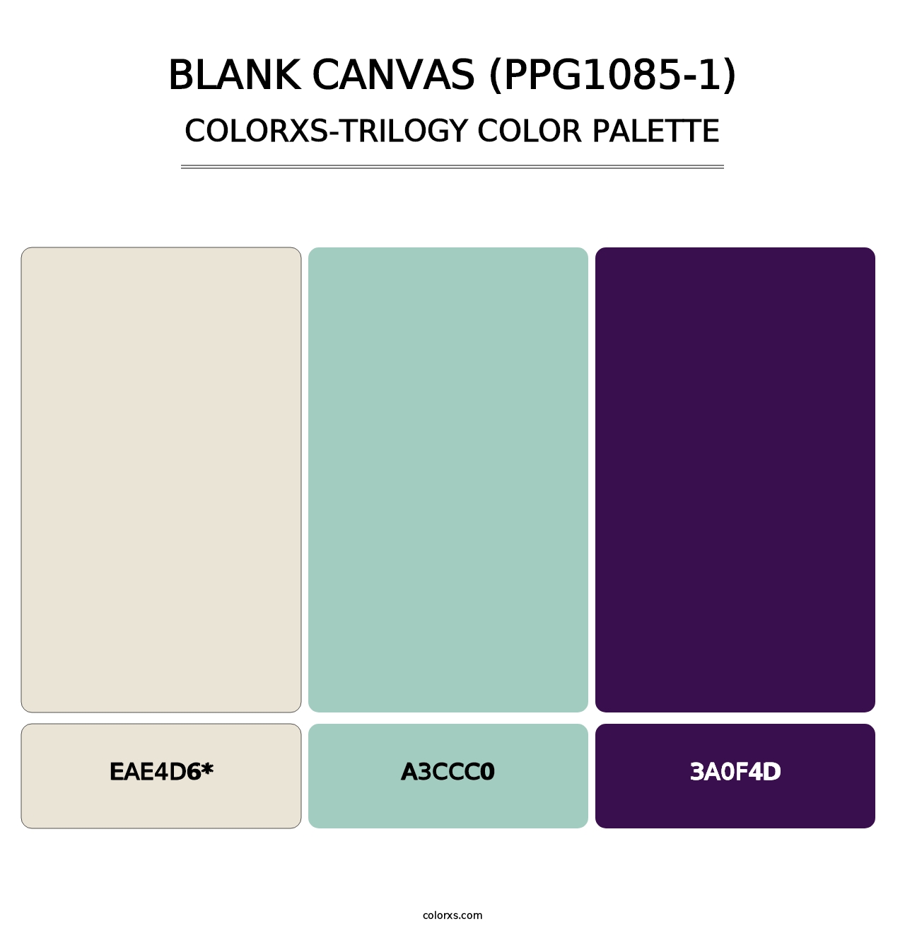 Blank Canvas (PPG1085-1) - Colorxs Trilogy Palette