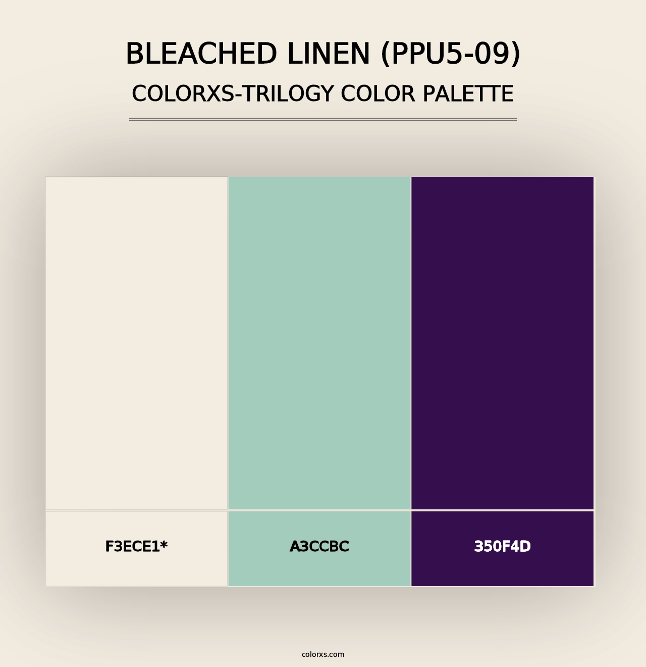 Bleached Linen (PPU5-09) - Colorxs Trilogy Palette