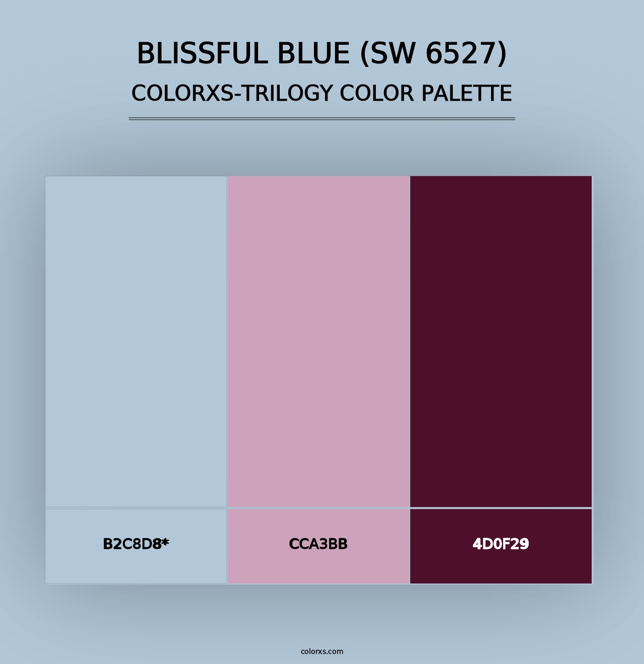 Blissful Blue (SW 6527) - Colorxs Trilogy Palette