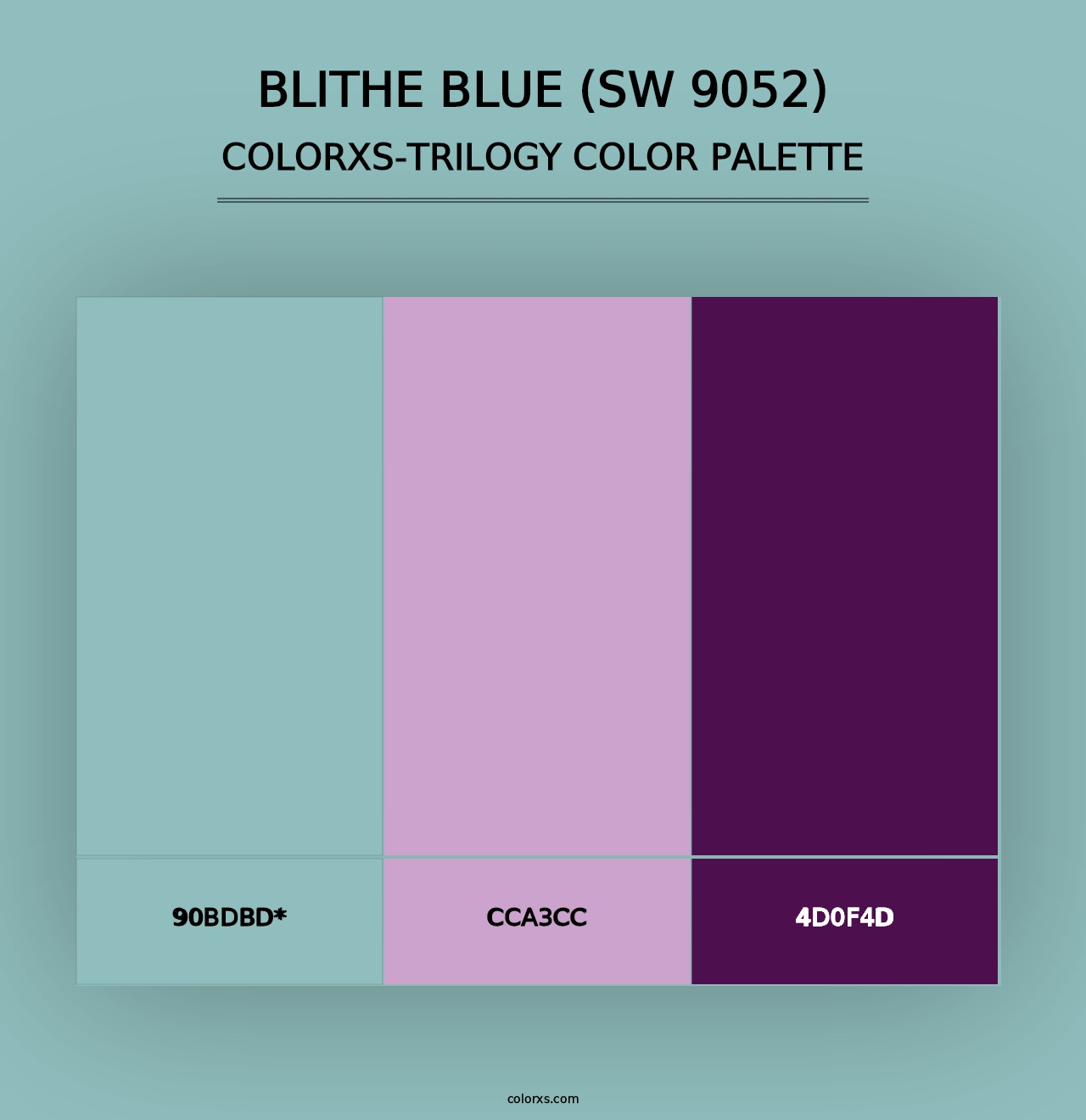 Blithe Blue (SW 9052) - Colorxs Trilogy Palette