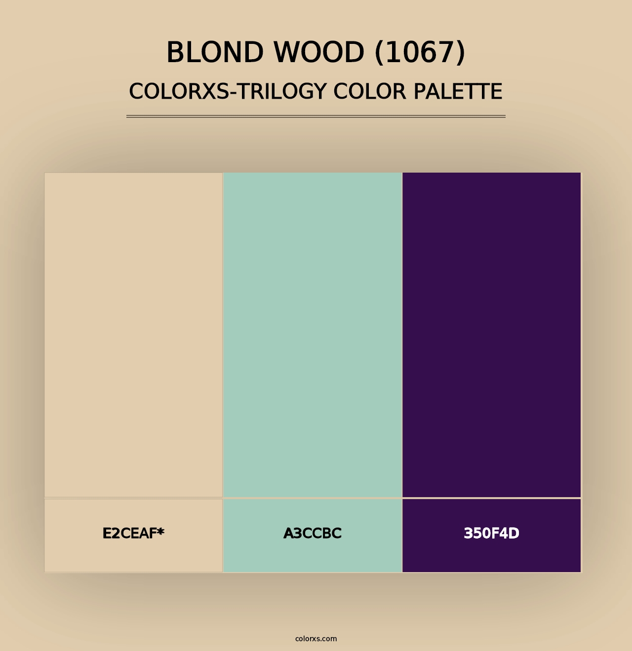 Blond Wood (1067) - Colorxs Trilogy Palette