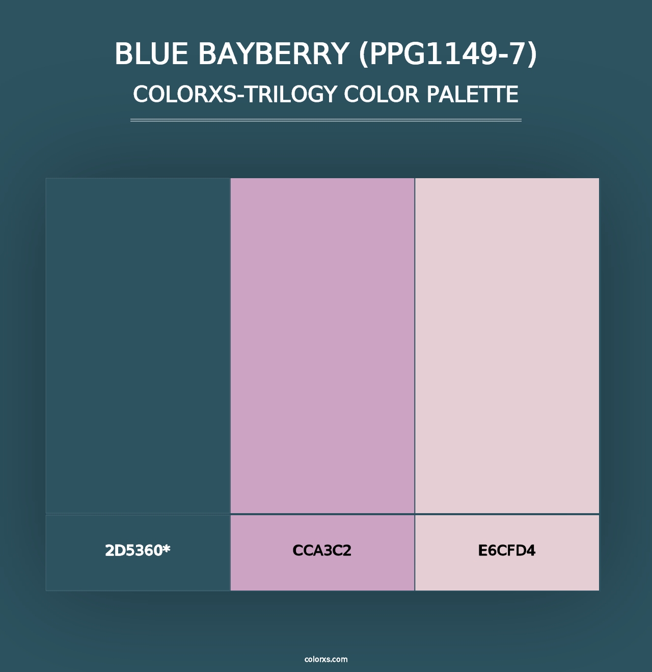 Blue Bayberry (PPG1149-7) - Colorxs Trilogy Palette