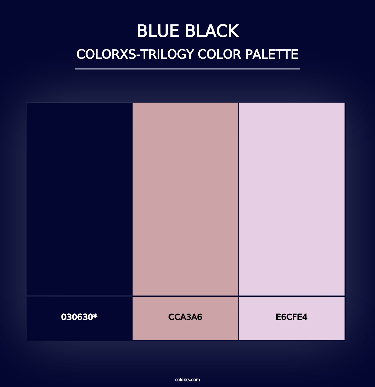 Blue Black - Colorxs Trilogy Palette