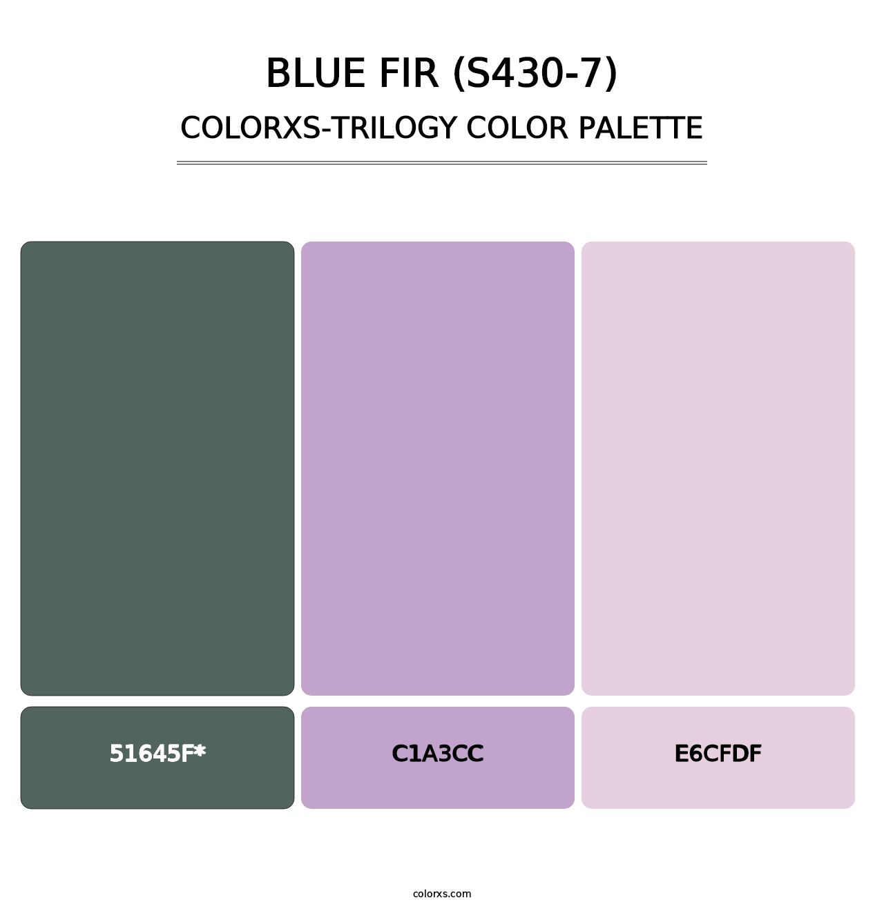 Blue Fir (S430-7) - Colorxs Trilogy Palette