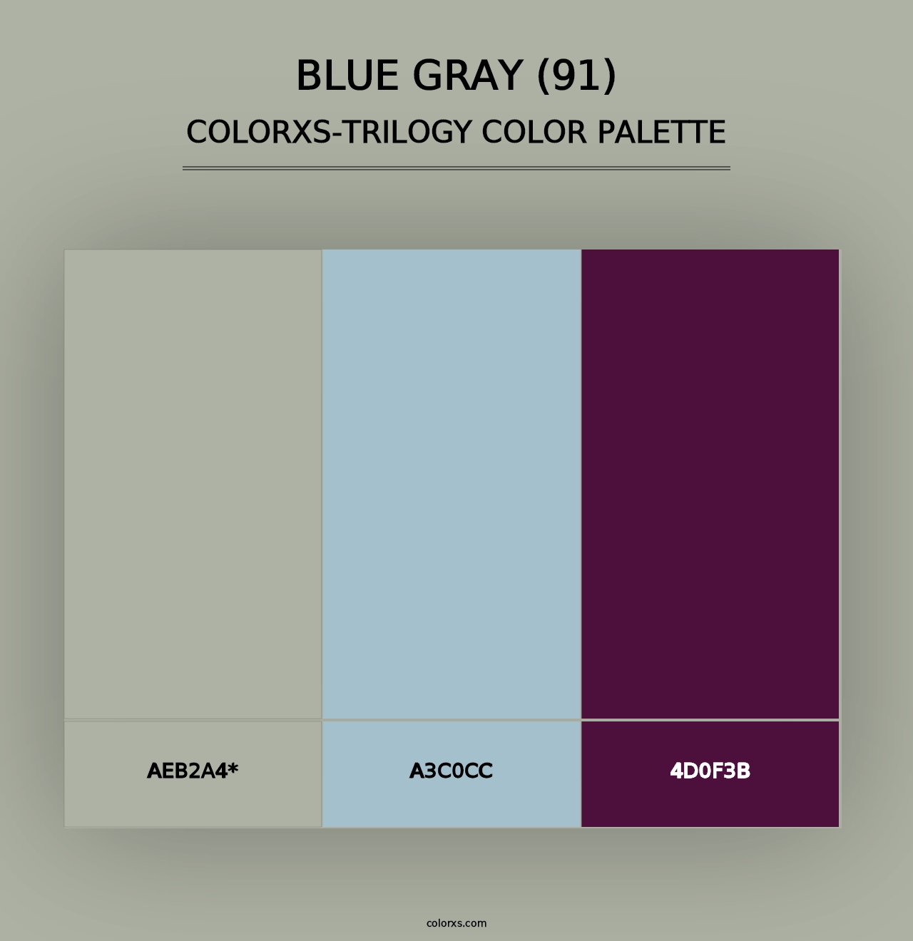 Blue Gray (91) - Colorxs Trilogy Palette