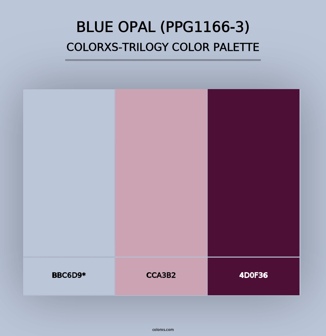 Blue Opal (PPG1166-3) - Colorxs Trilogy Palette