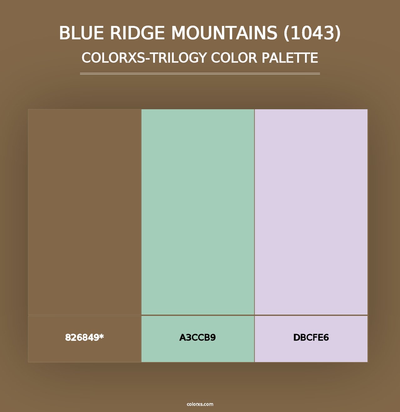 Blue Ridge Mountains (1043) - Colorxs Trilogy Palette