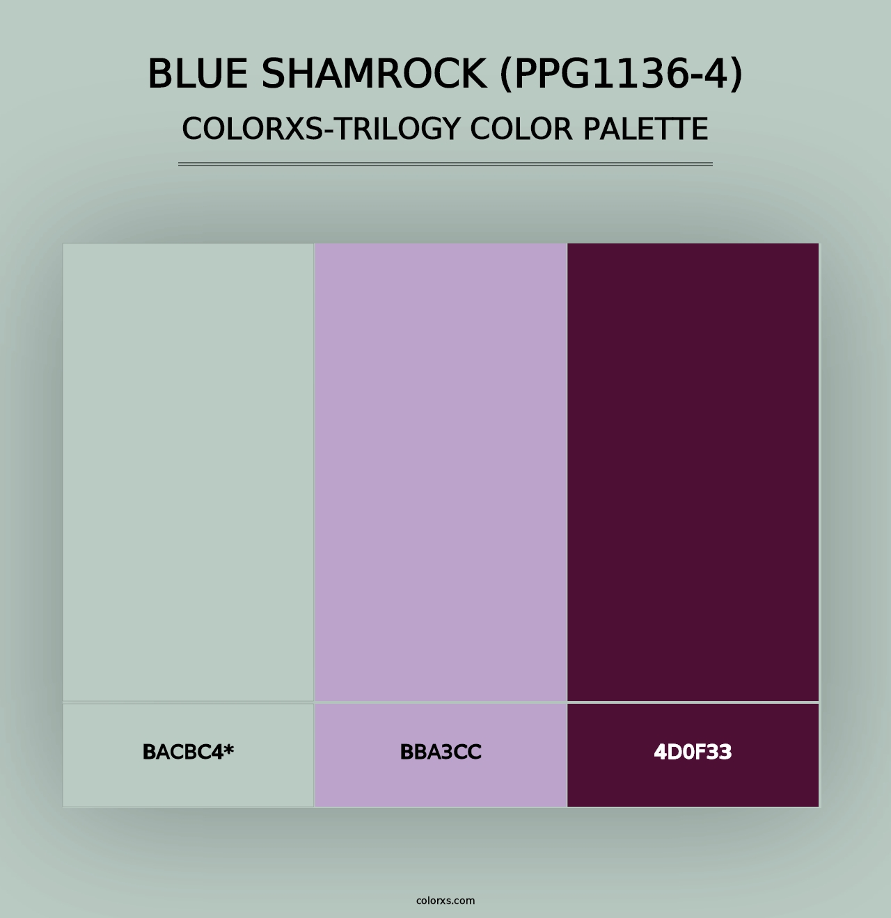 Blue Shamrock (PPG1136-4) - Colorxs Trilogy Palette