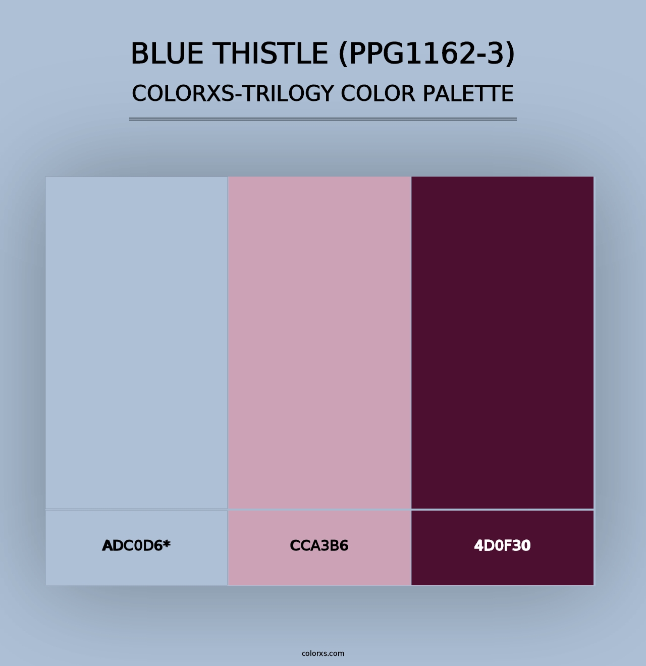 Blue Thistle (PPG1162-3) - Colorxs Trilogy Palette