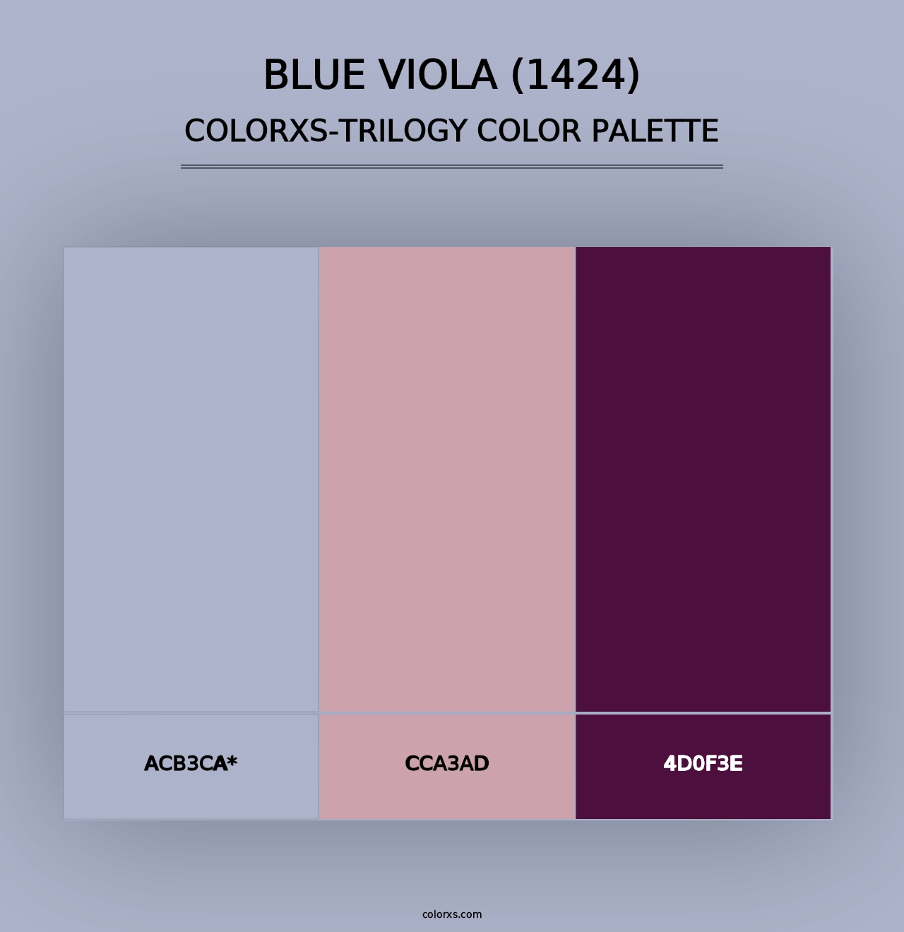 Blue Viola (1424) - Colorxs Trilogy Palette