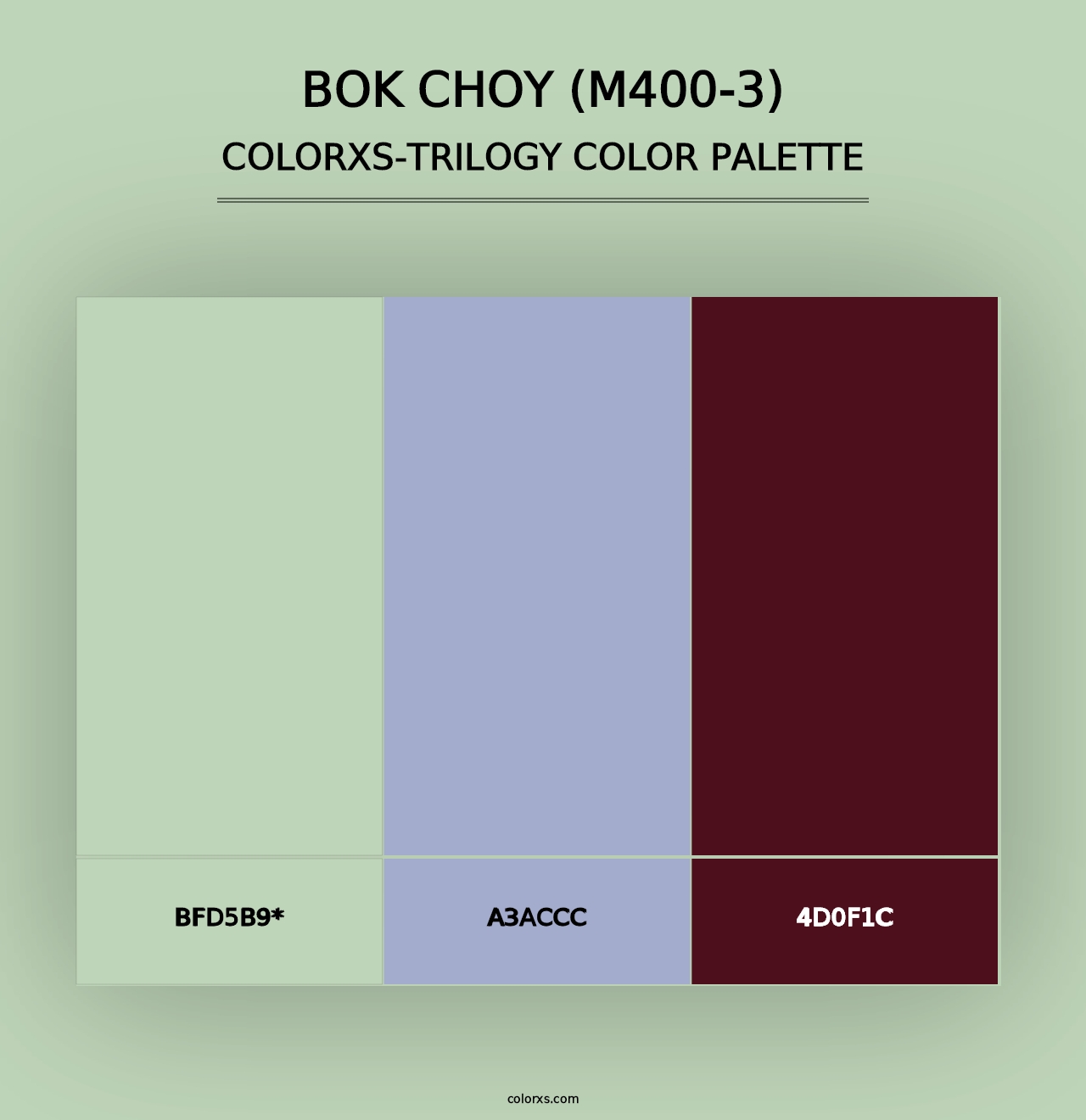 Bok Choy (M400-3) - Colorxs Trilogy Palette