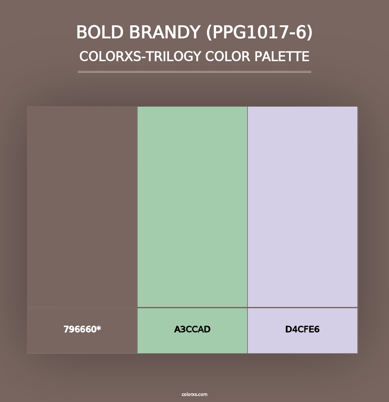 Bold Brandy (PPG1017-6) - Colorxs Trilogy Palette