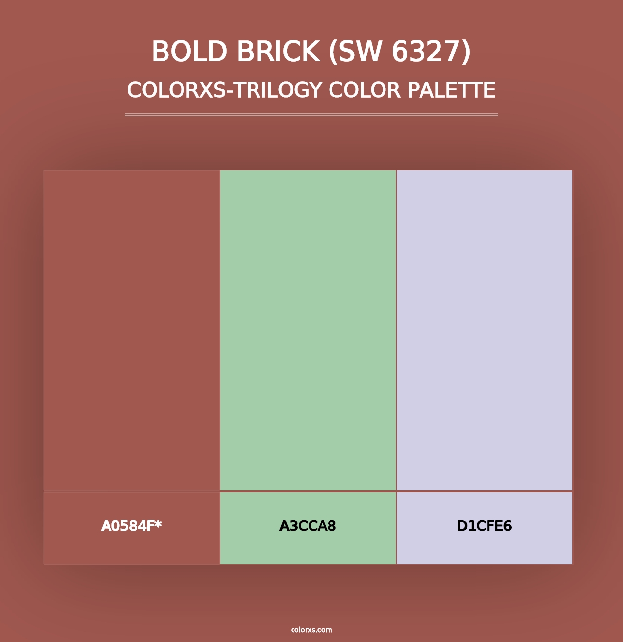 Bold Brick (SW 6327) - Colorxs Trilogy Palette