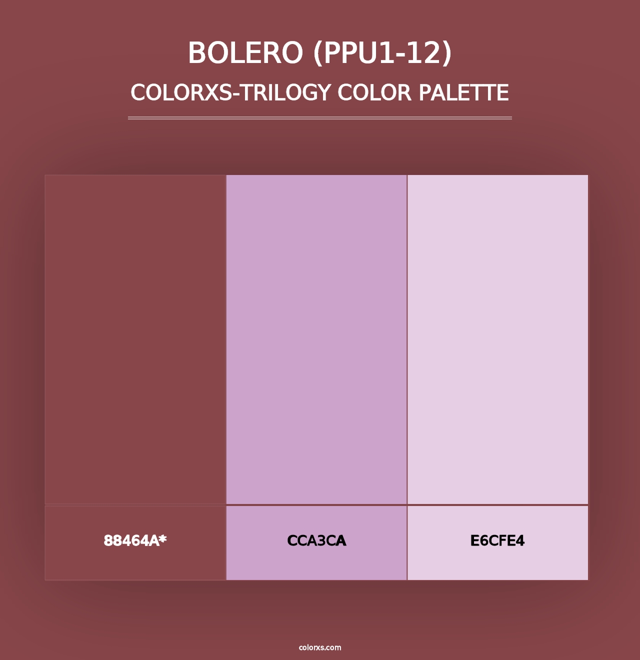 Bolero (PPU1-12) - Colorxs Trilogy Palette