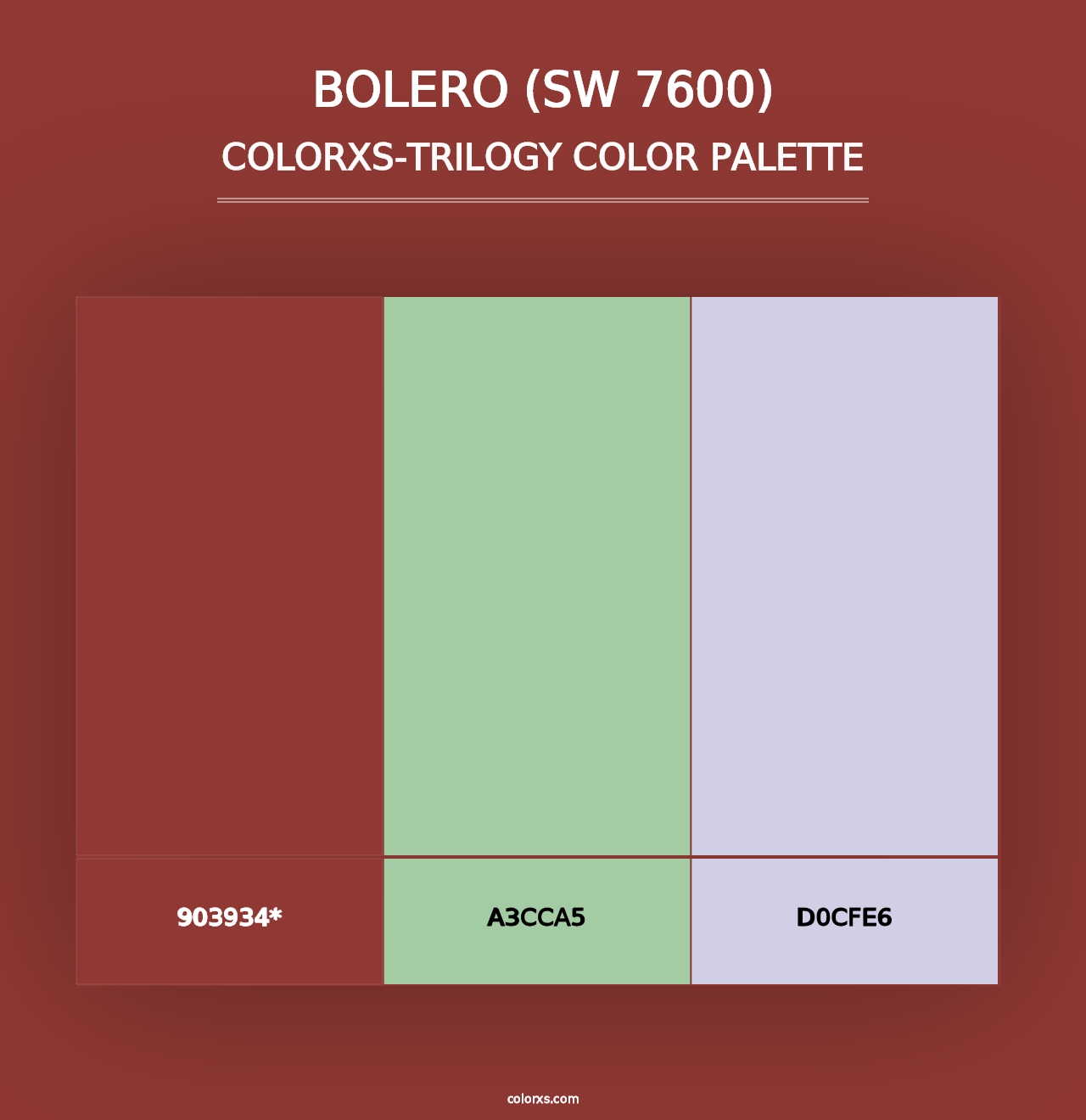 Bolero (SW 7600) - Colorxs Trilogy Palette