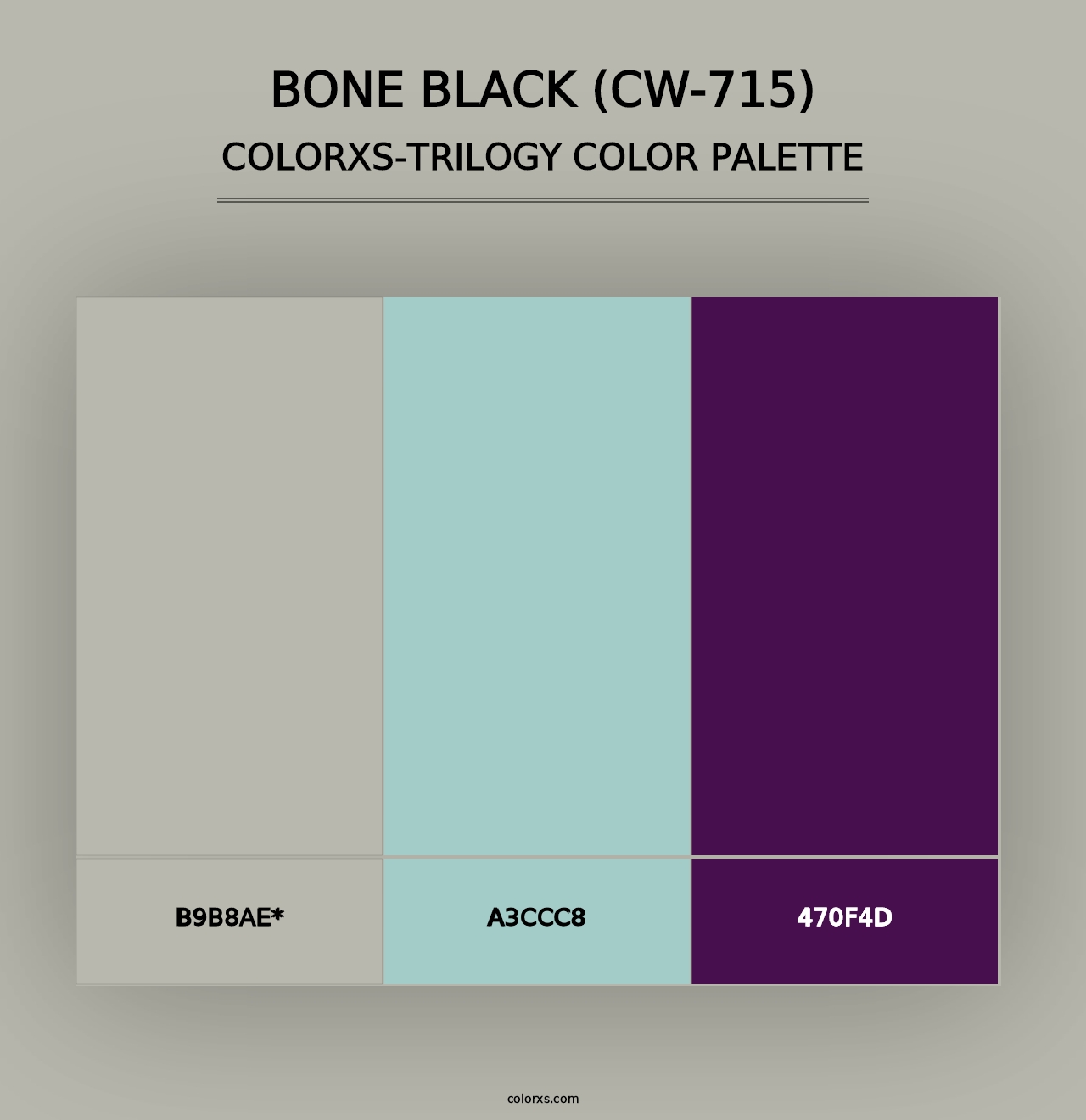 Bone Black (CW-715) - Colorxs Trilogy Palette