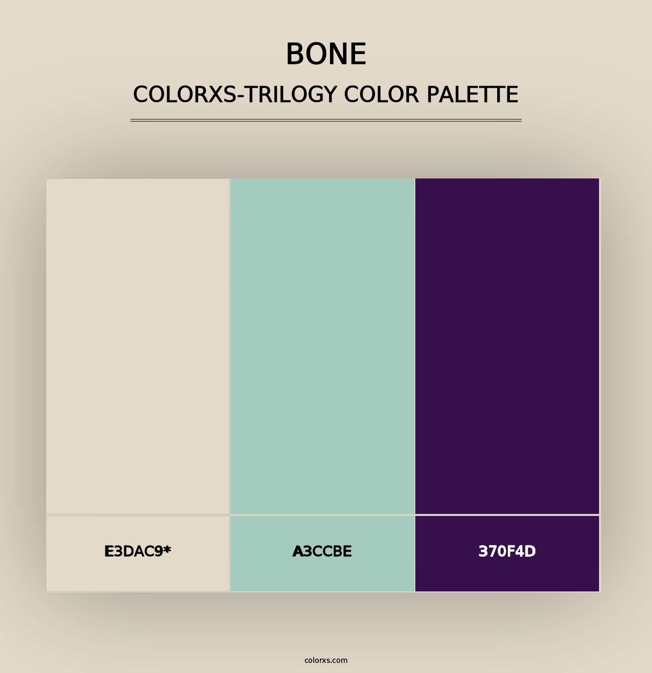 Bone - Colorxs Trilogy Palette