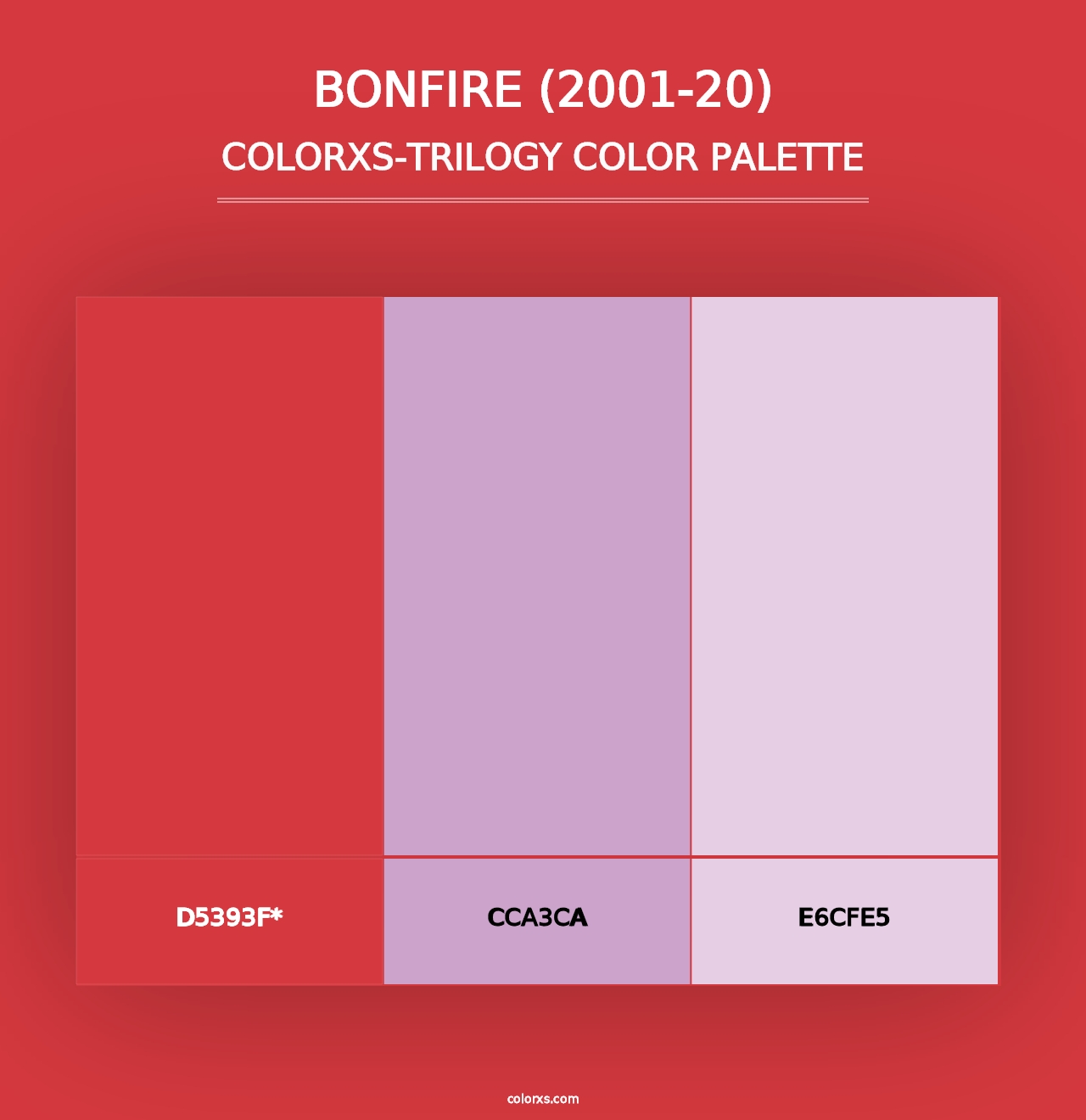 Bonfire (2001-20) - Colorxs Trilogy Palette