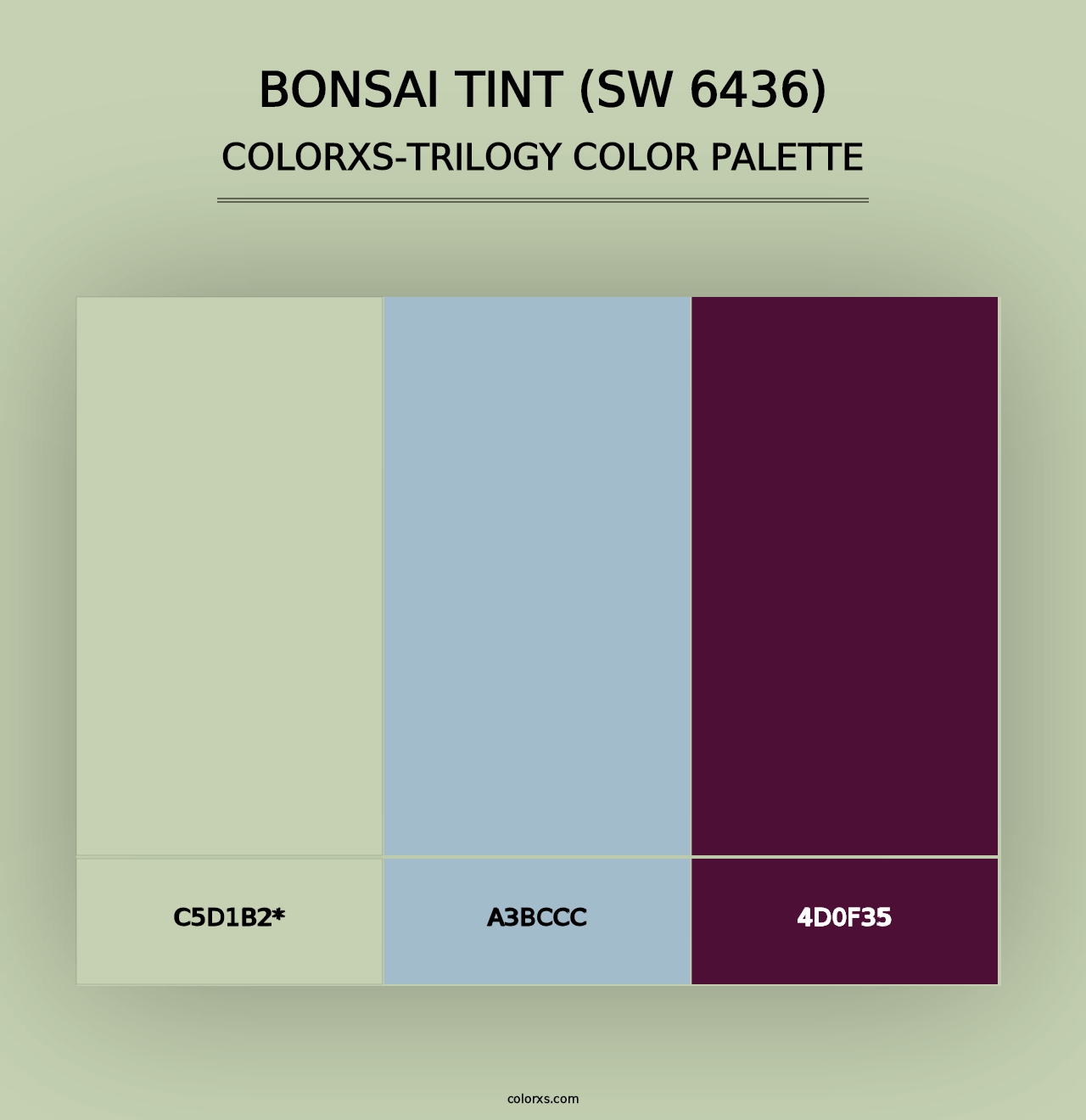 Bonsai Tint (SW 6436) - Colorxs Trilogy Palette