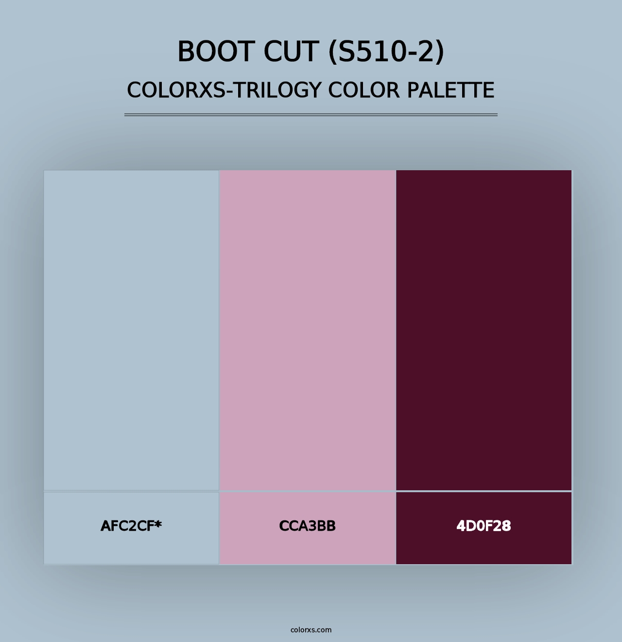 Boot Cut (S510-2) - Colorxs Trilogy Palette