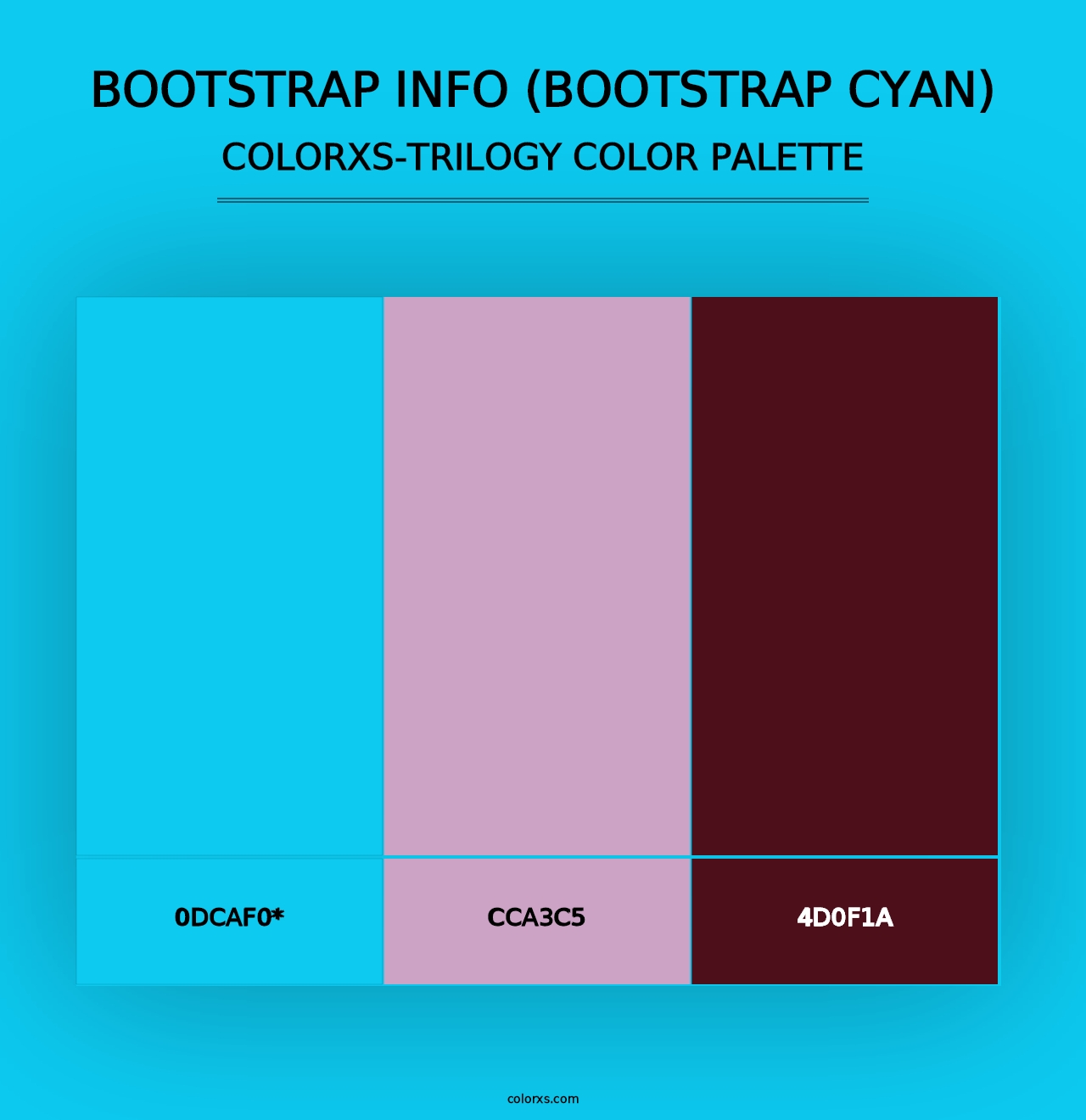 Bootstrap Info (Bootstrap Cyan) - Colorxs Trilogy Palette