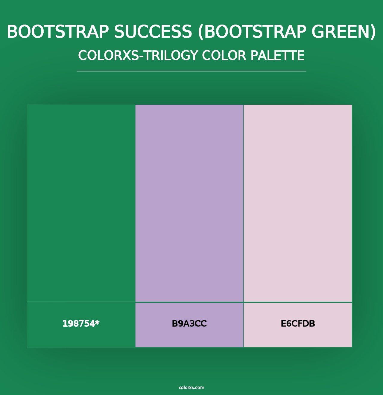 Bootstrap Success (Bootstrap Green) - Colorxs Trilogy Palette