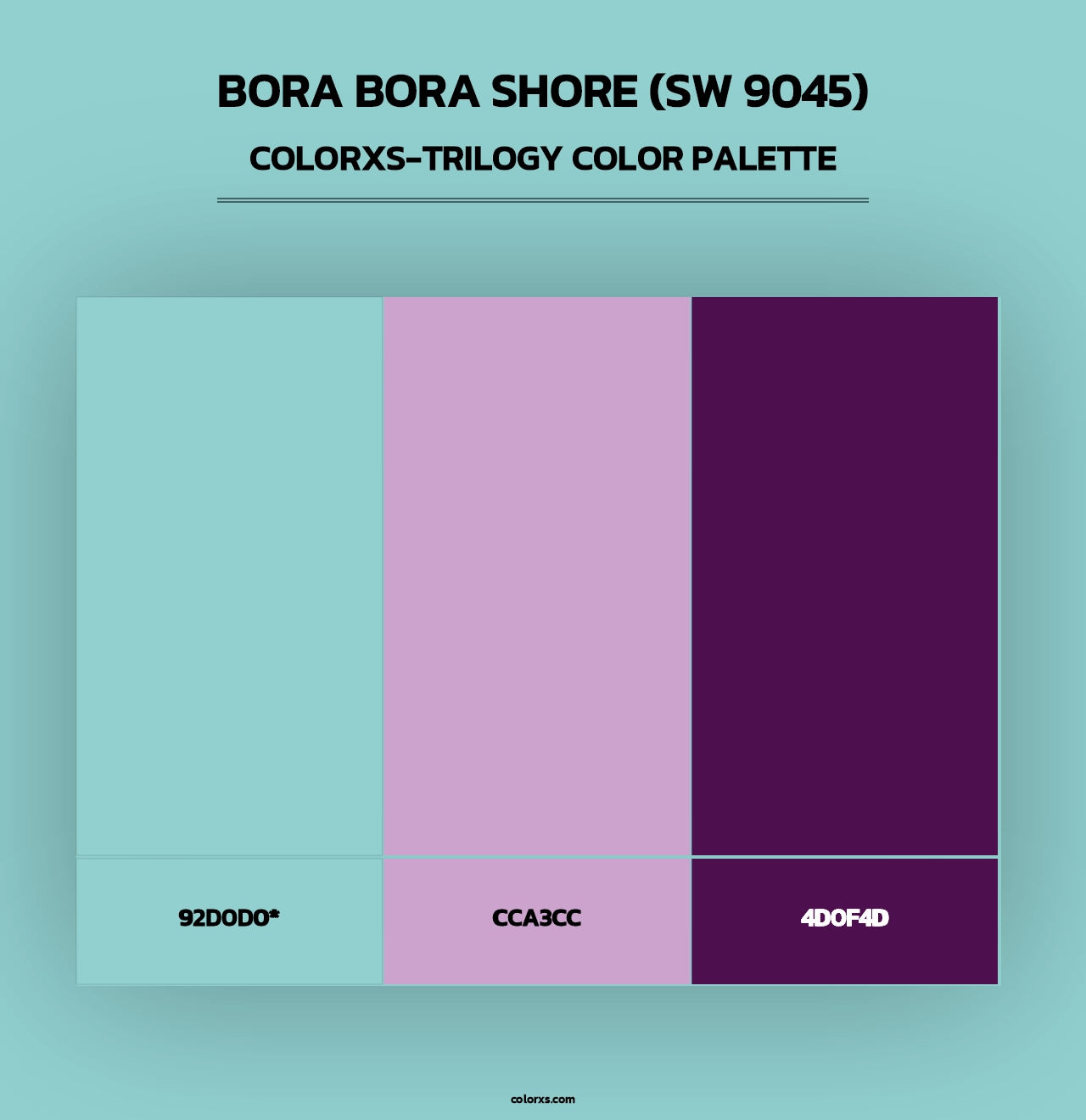 Bora Bora Shore (SW 9045) - Colorxs Trilogy Palette