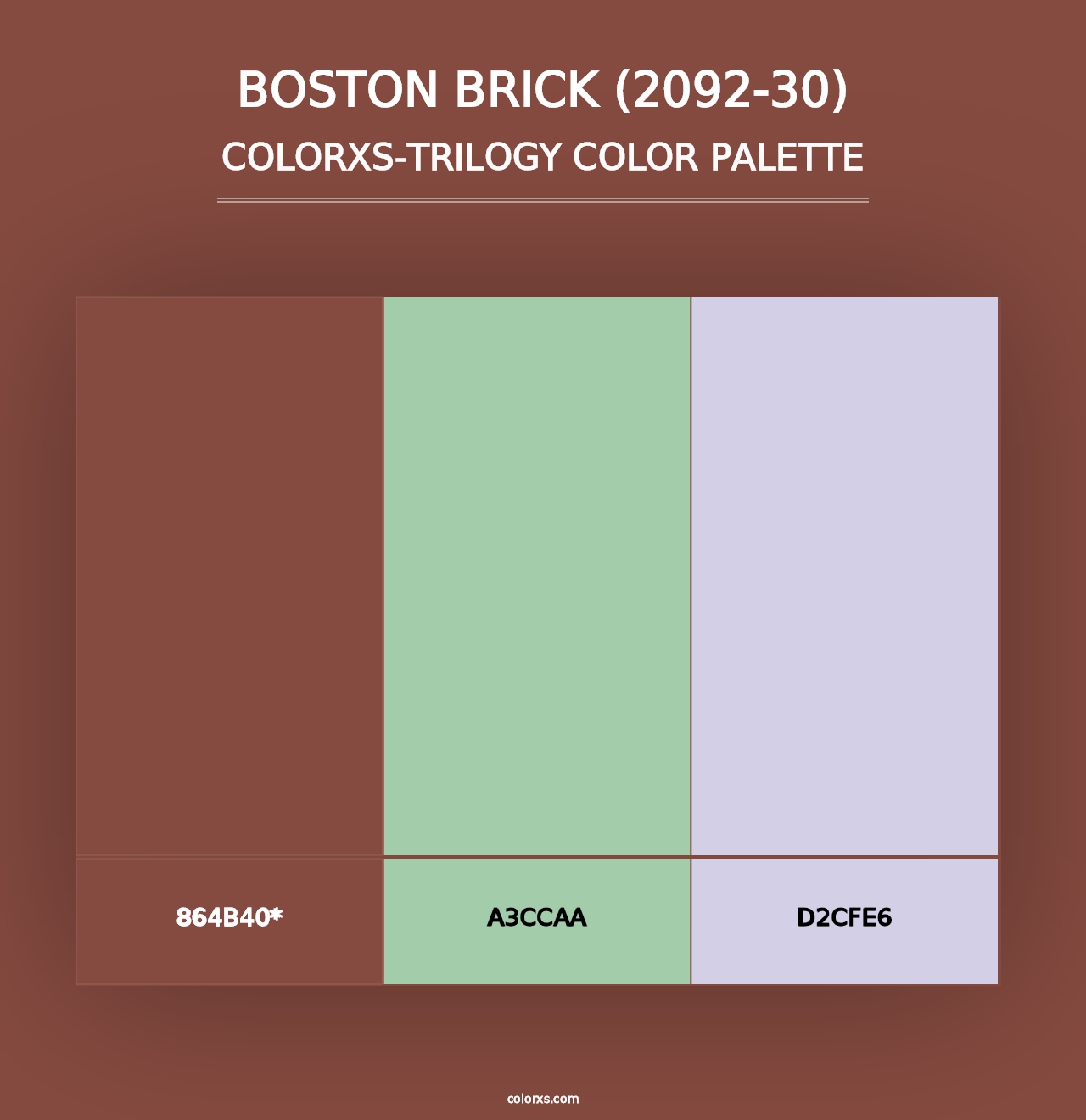 Boston Brick (2092-30) - Colorxs Trilogy Palette