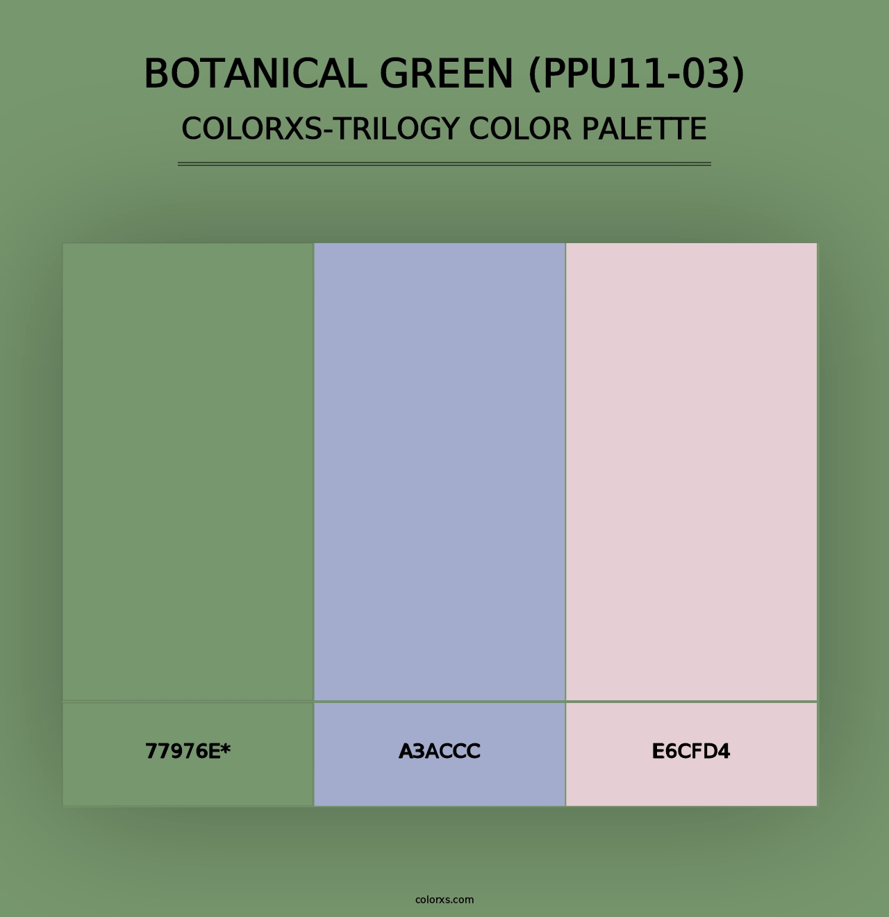 Botanical Green (PPU11-03) - Colorxs Trilogy Palette