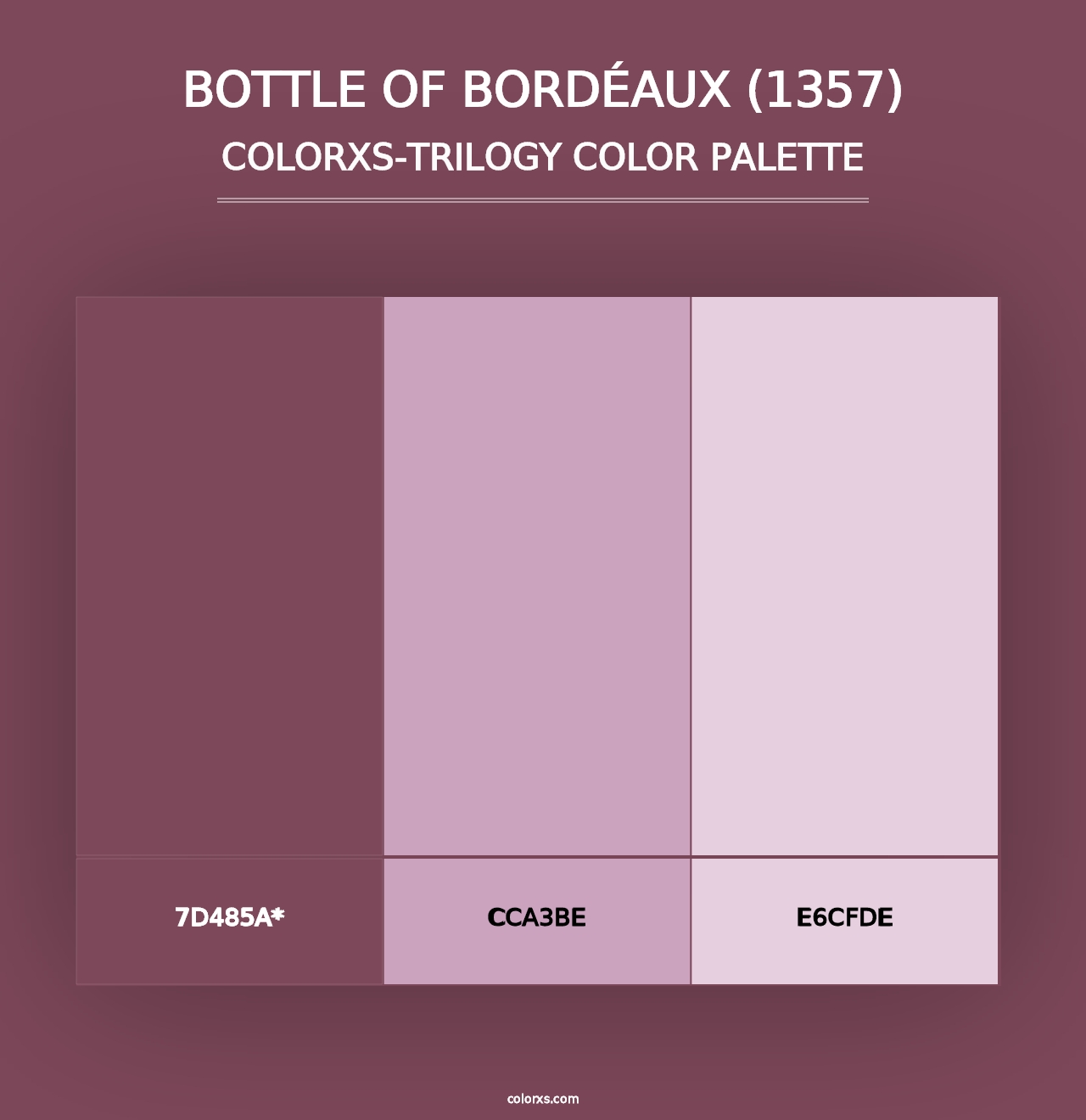 Bottle of Bordéaux (1357) - Colorxs Trilogy Palette